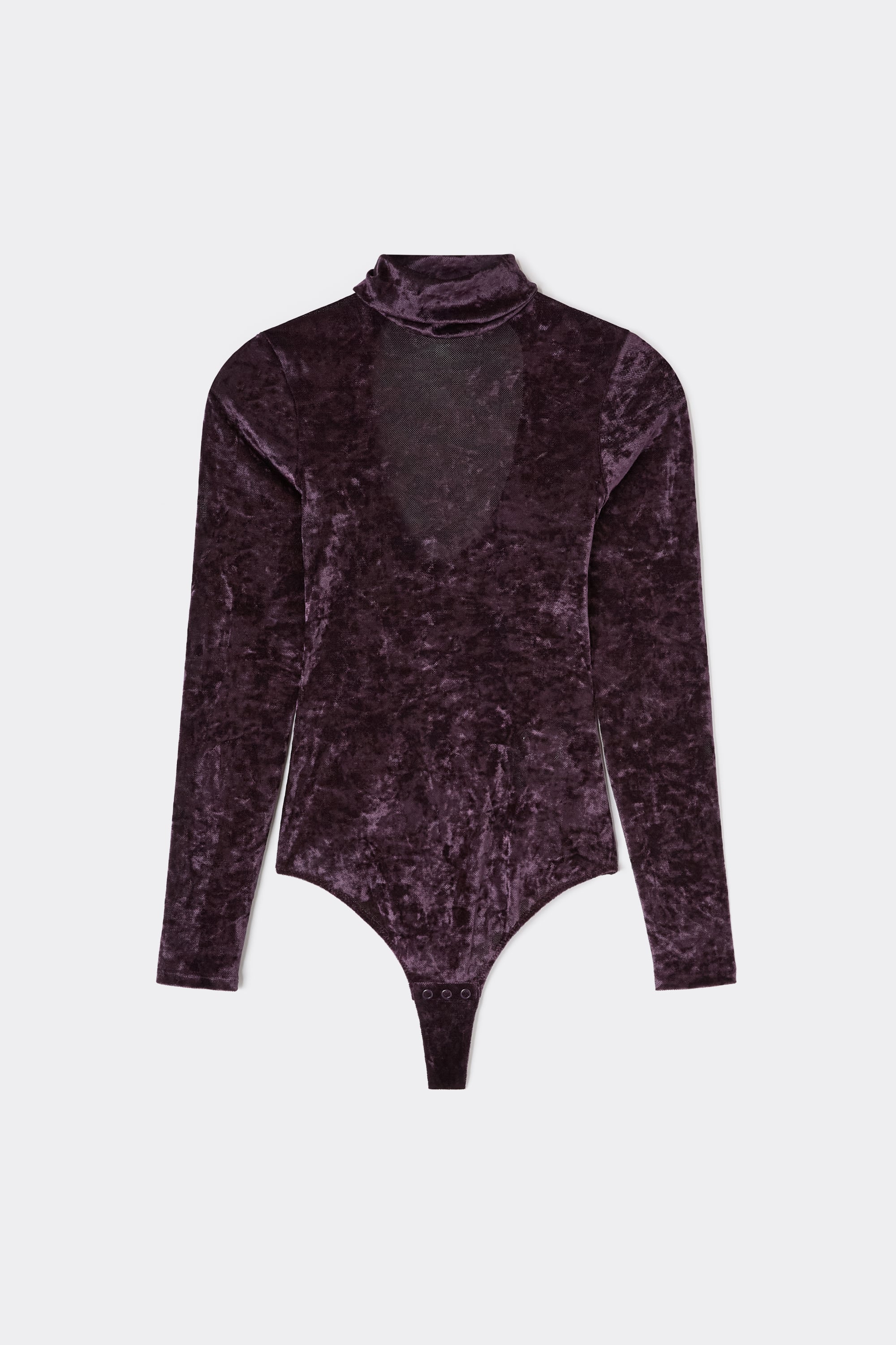 Everyday Luxury Velvet-Like Long Sleeve Bodysuit