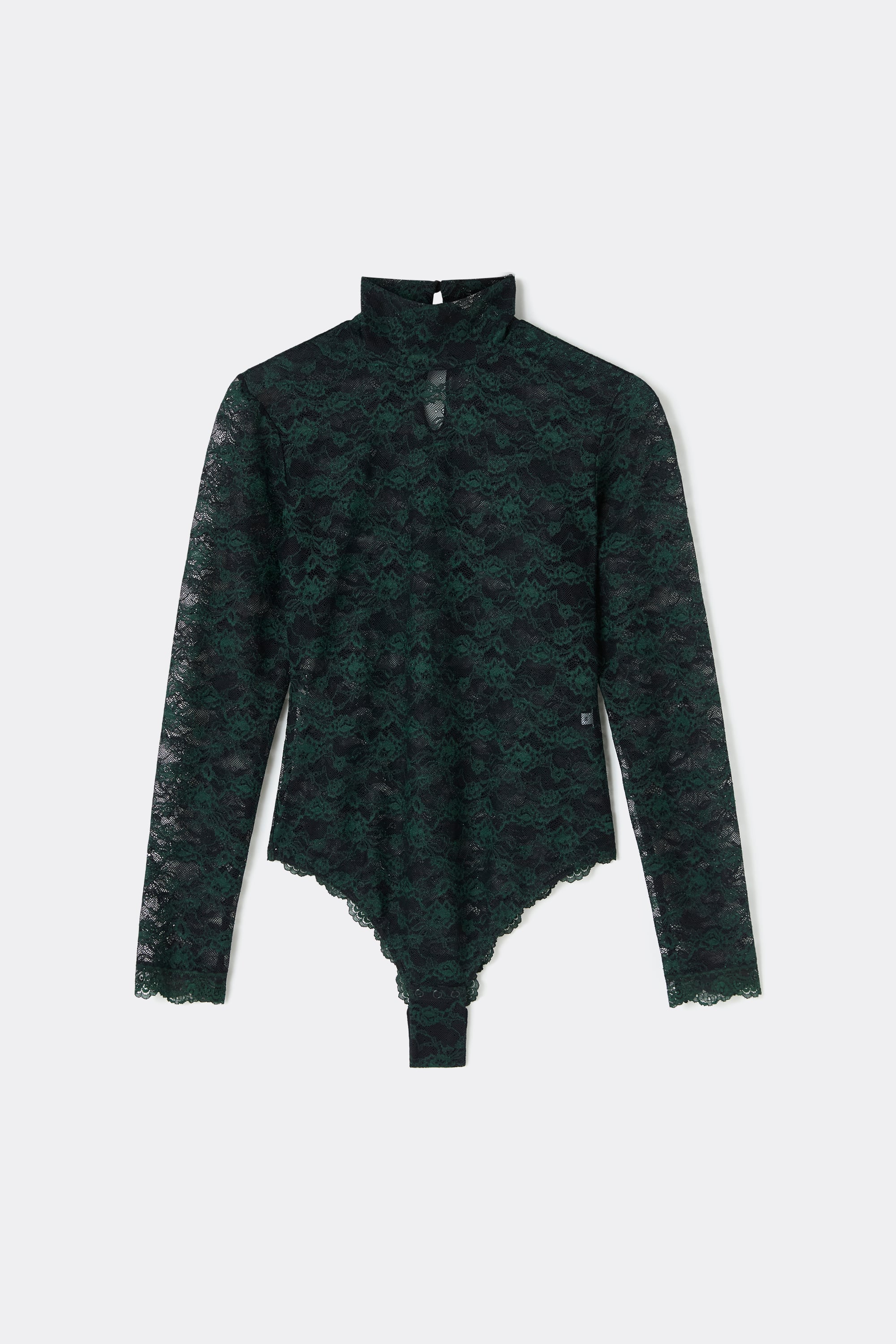 Dark Romance Lace Long Sleeve Bodysuit