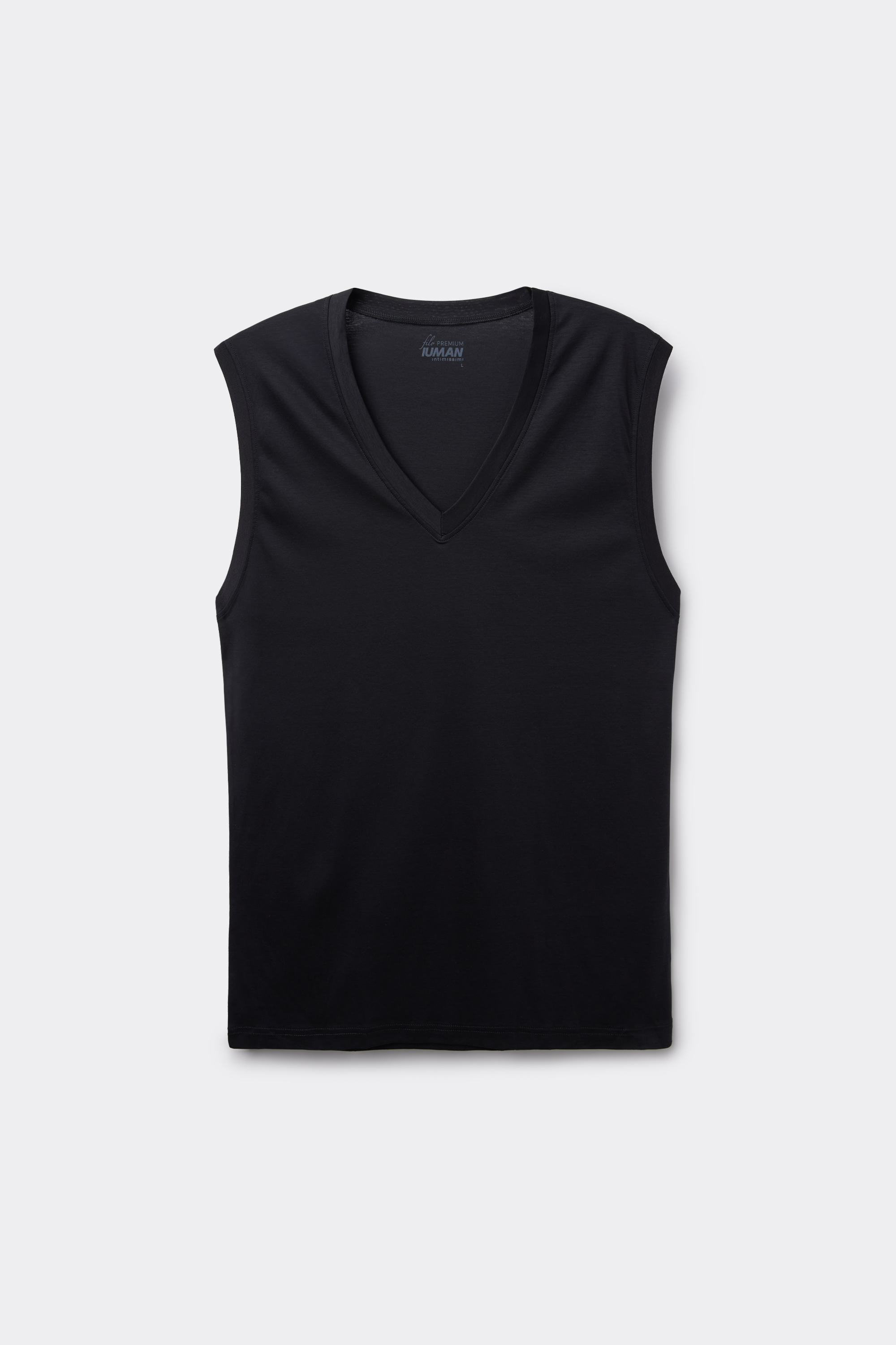 Alternative view of V-Neck Tank Top in Mercerized Cotton filo Premium