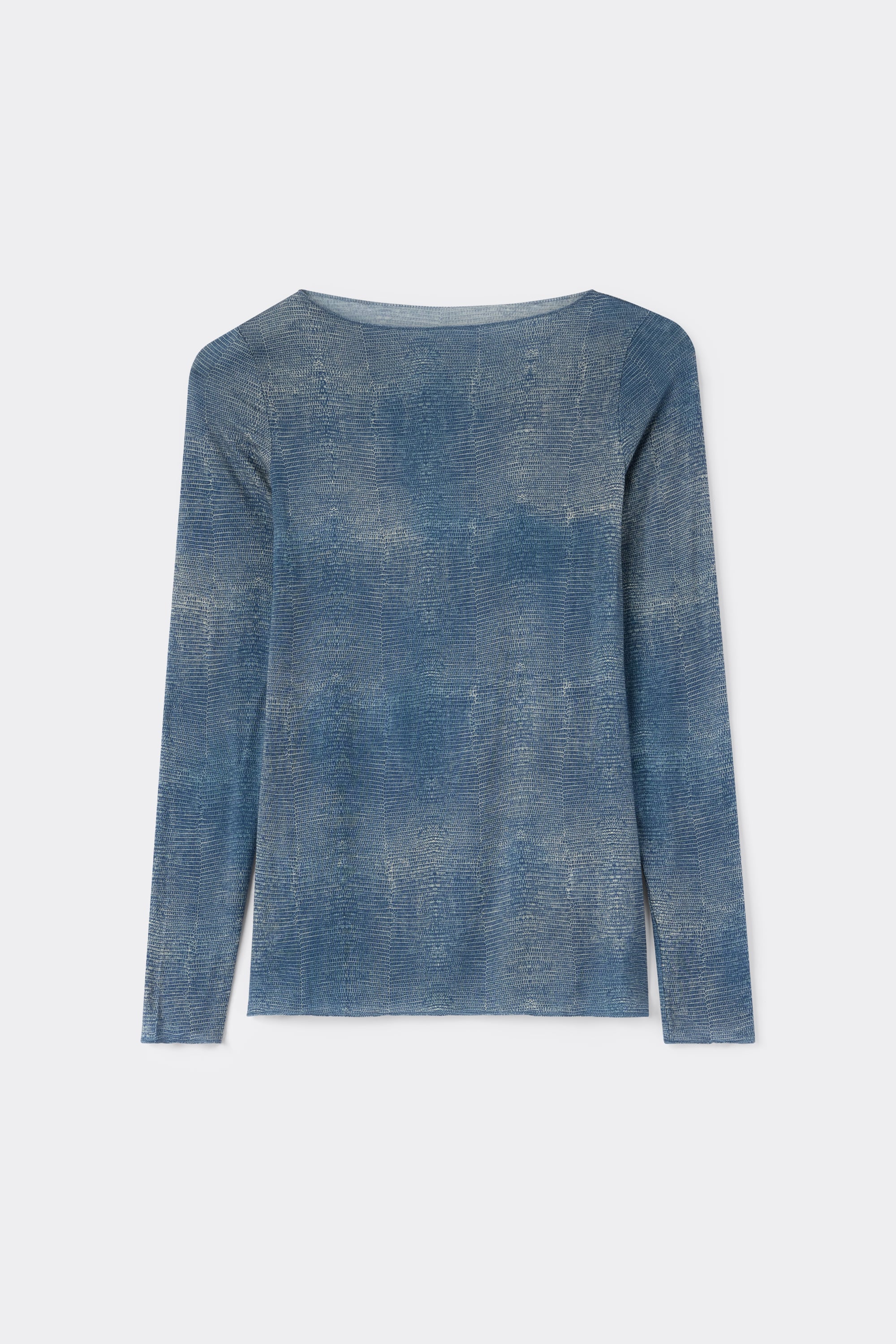 Fanciful Flowers Long Sleeve Top in Ultralight Modal with Cashmere
