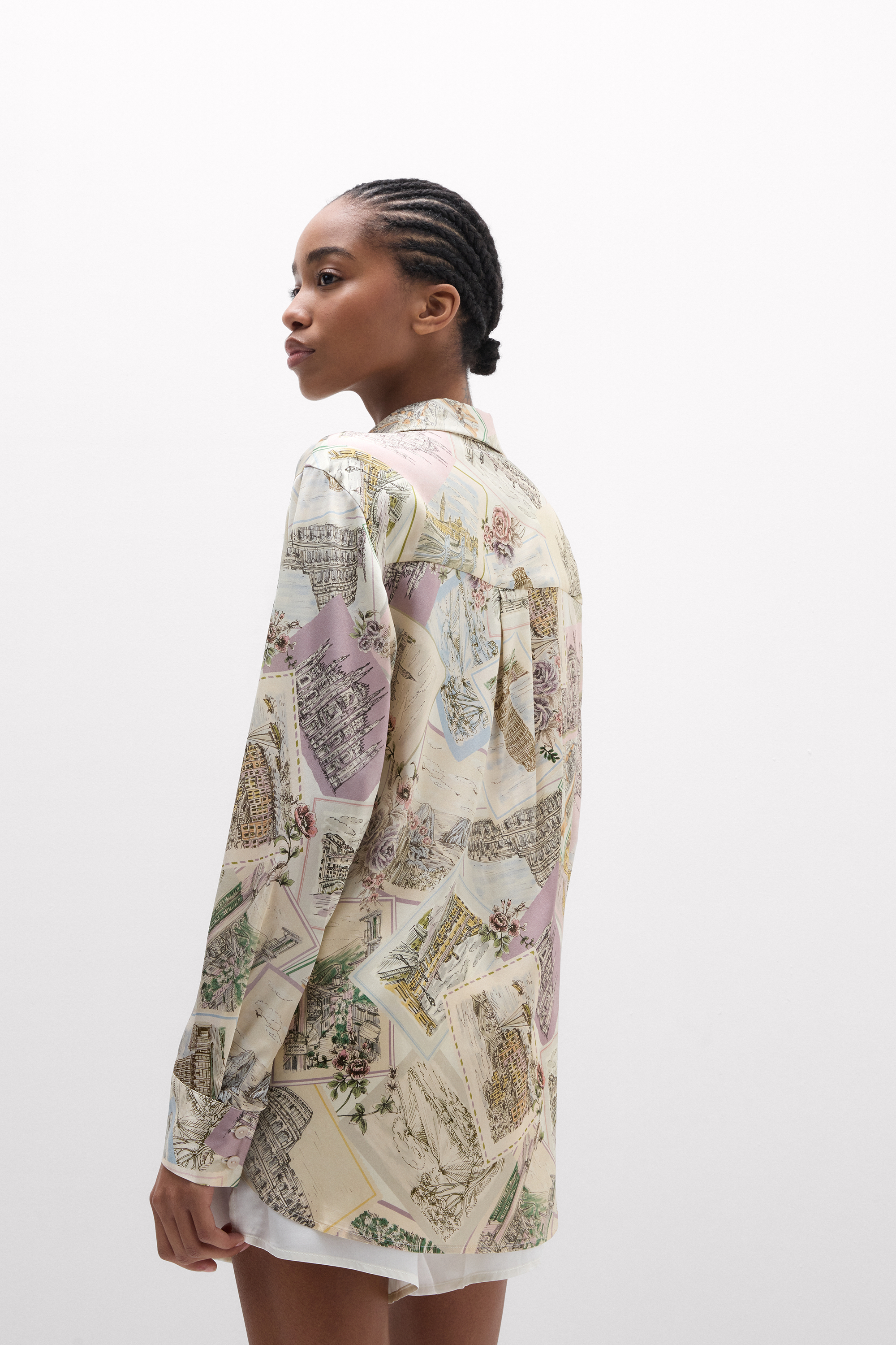 Alternative view of La Dolce Vita Printed Shirt in Silk