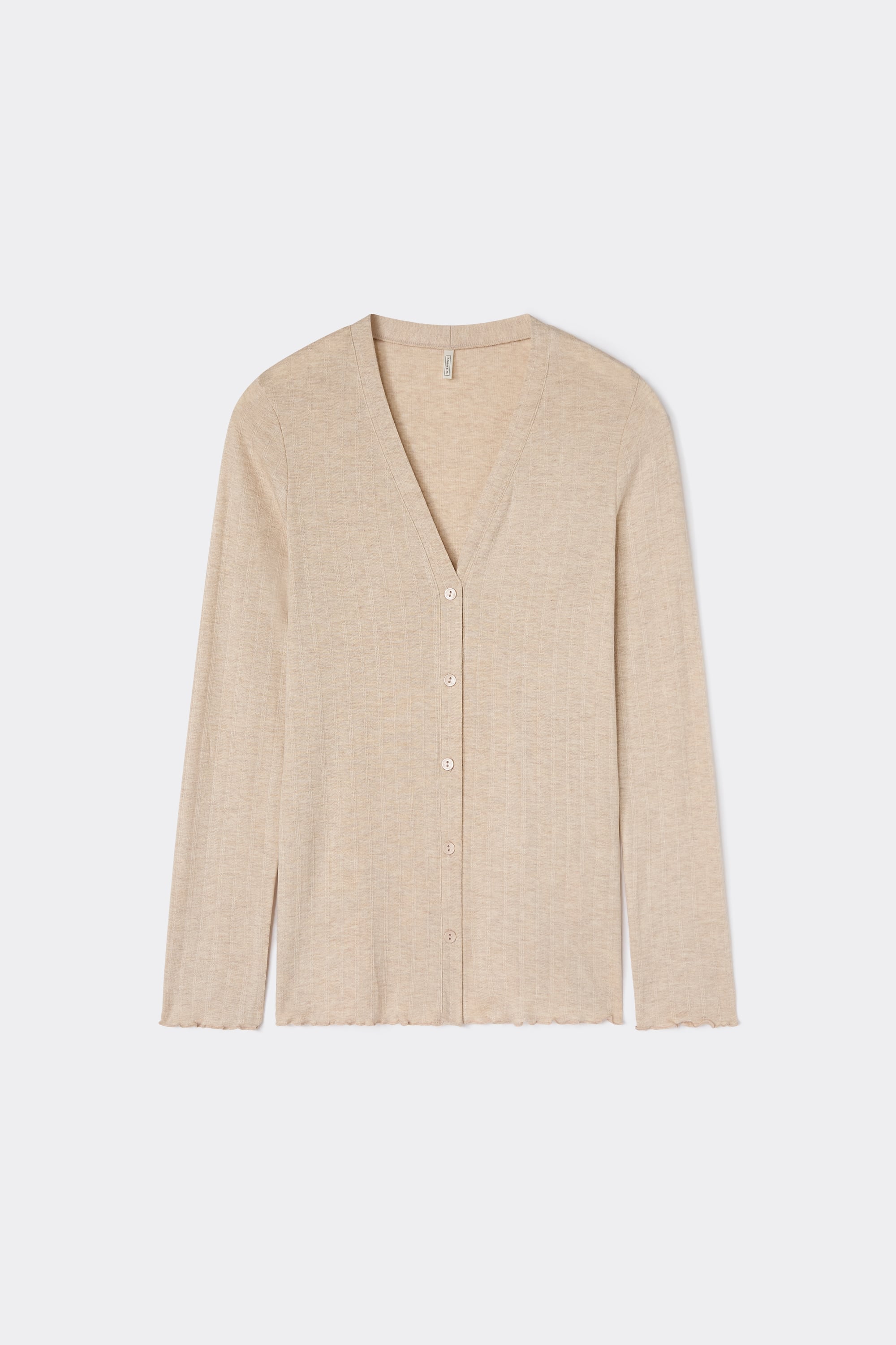 Alternative view of Luxury Softness Button Up Modal Top with Cashmere