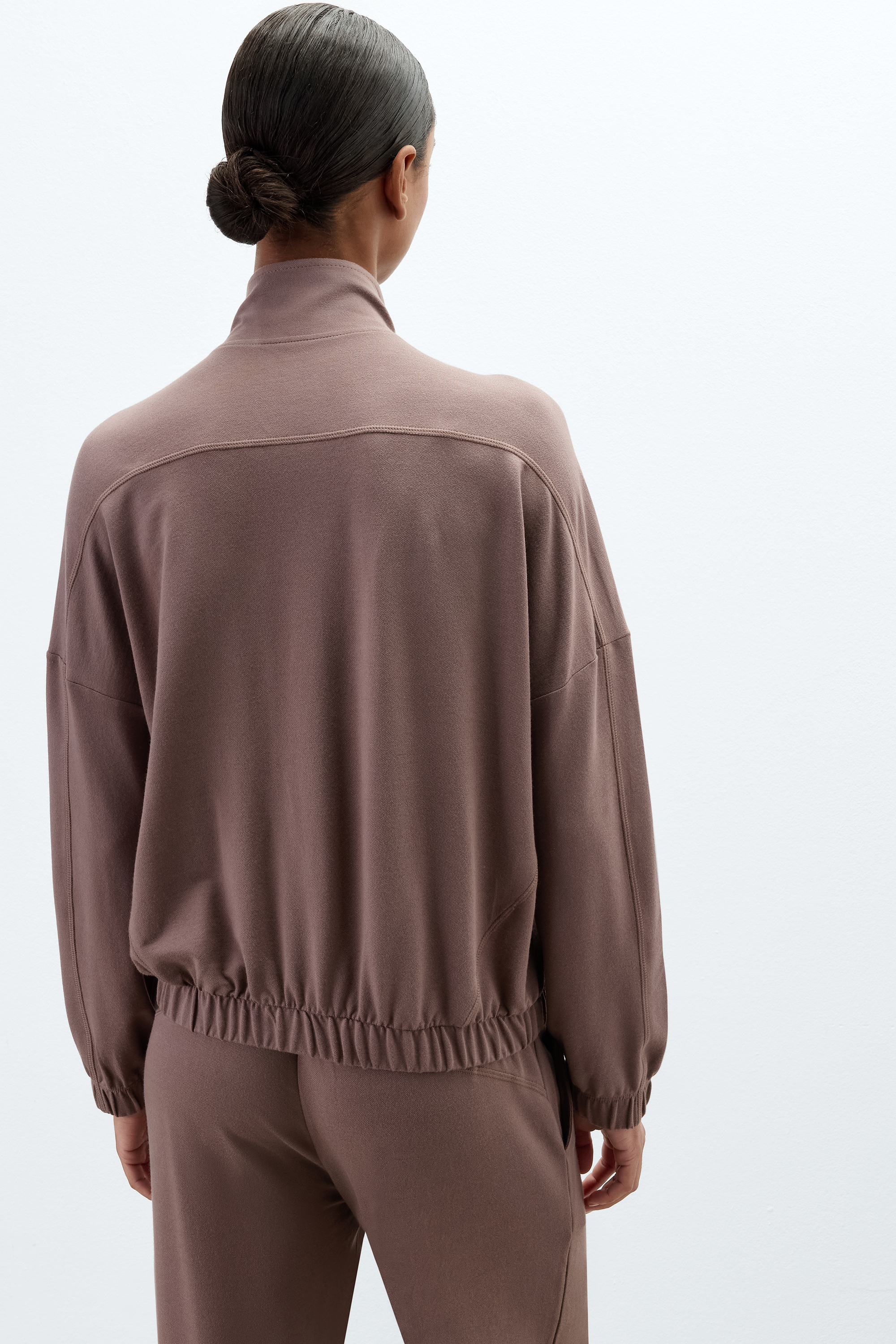 Alternative view of Sporty & Chic Long Sleeve Zip Top in Modal and Cotton