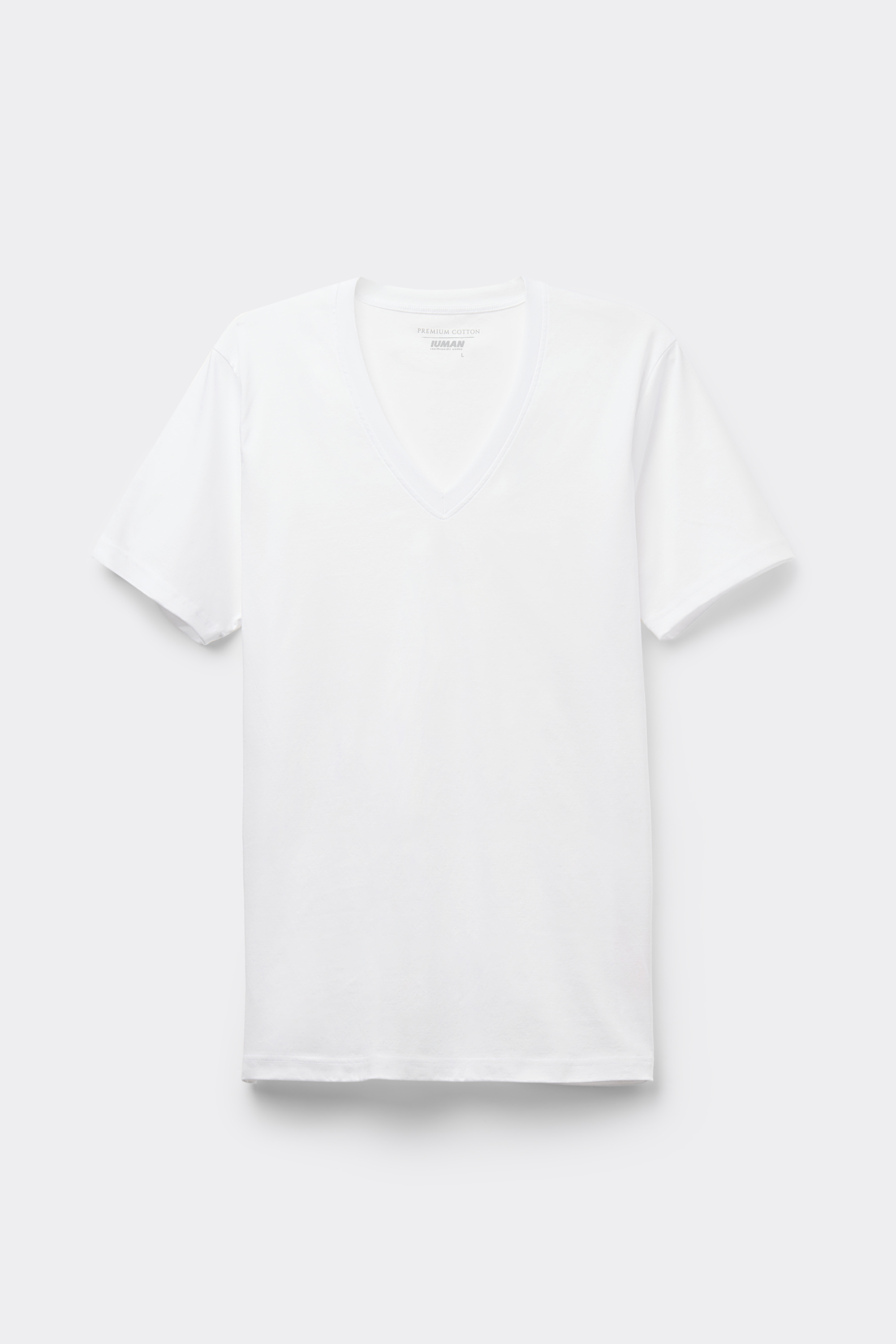 Mercerized Cotton V-Neck T-Shirt filo Premium