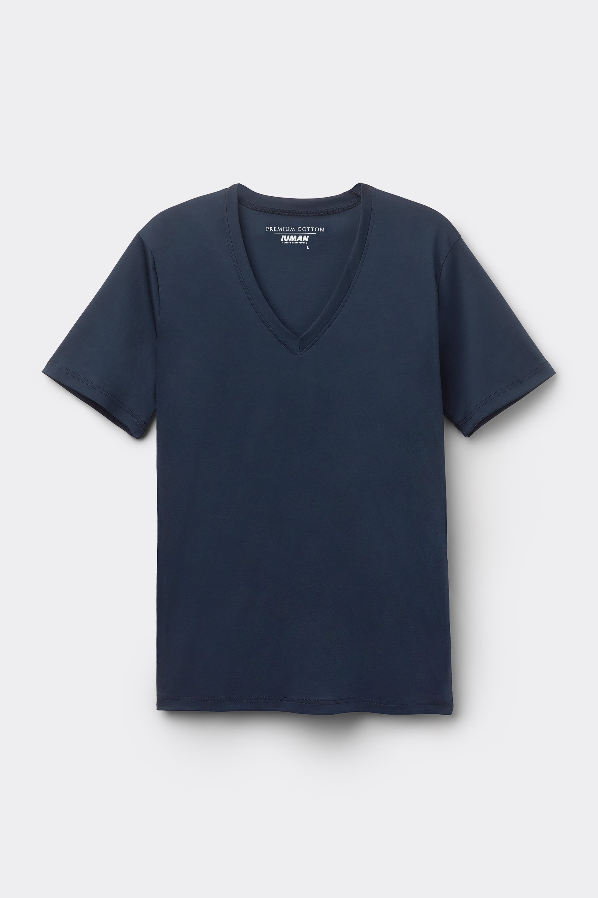Alternative view of Mercerized Cotton V-Neck T-Shirt filo Premium