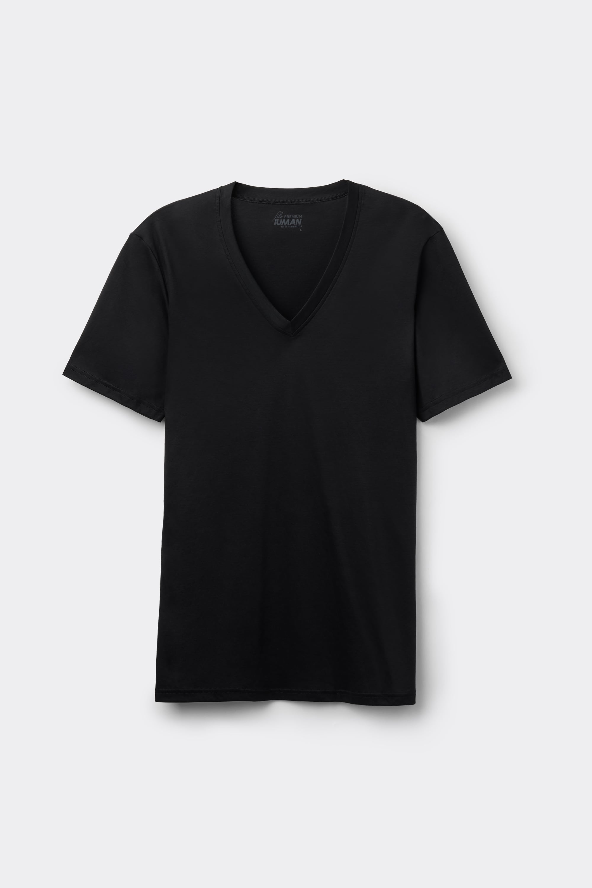 Alternative view of Mercerized Cotton V-Neck T-Shirt filo Premium