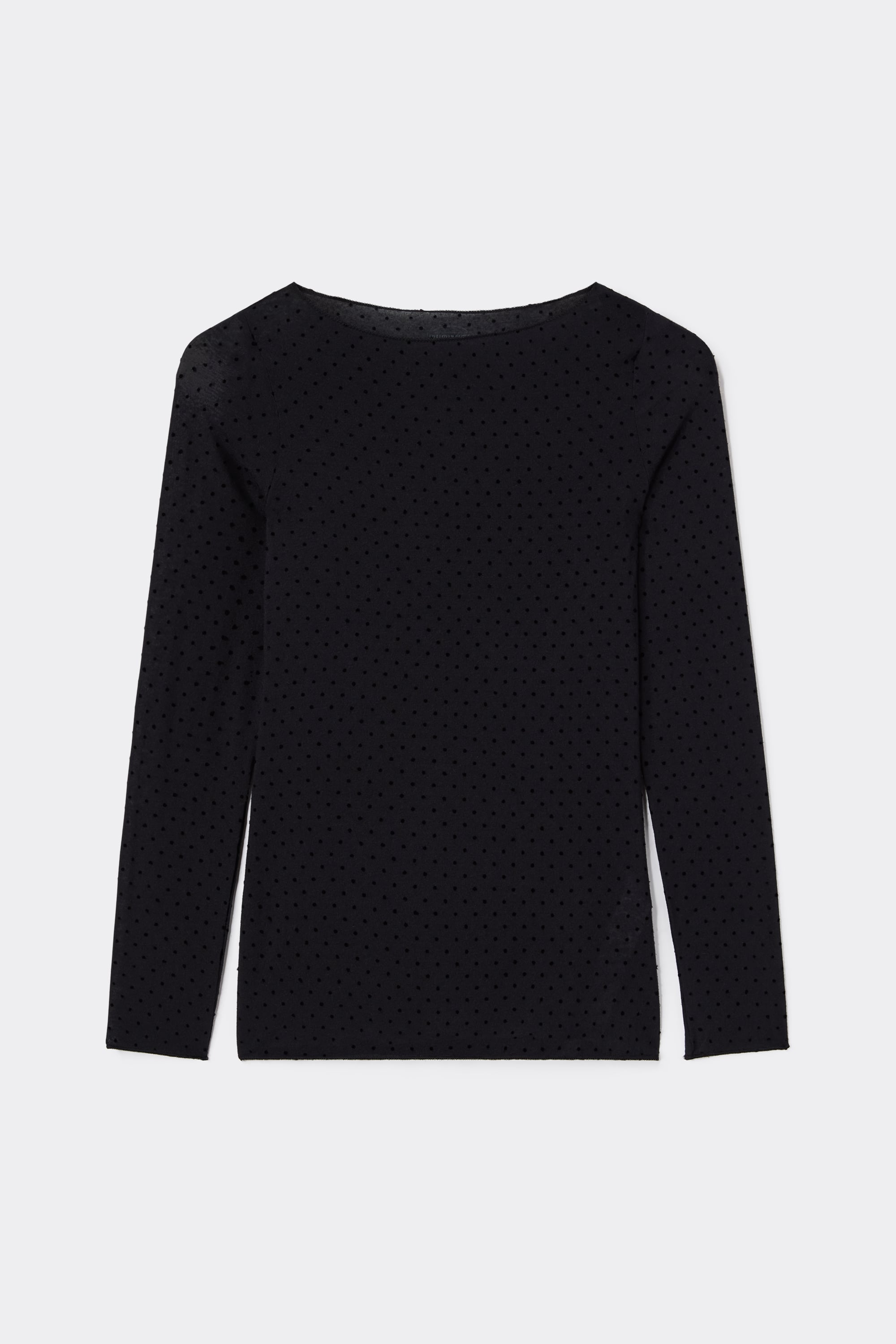 Polka Dot Boatneck Top in Ultralight with Cashmere