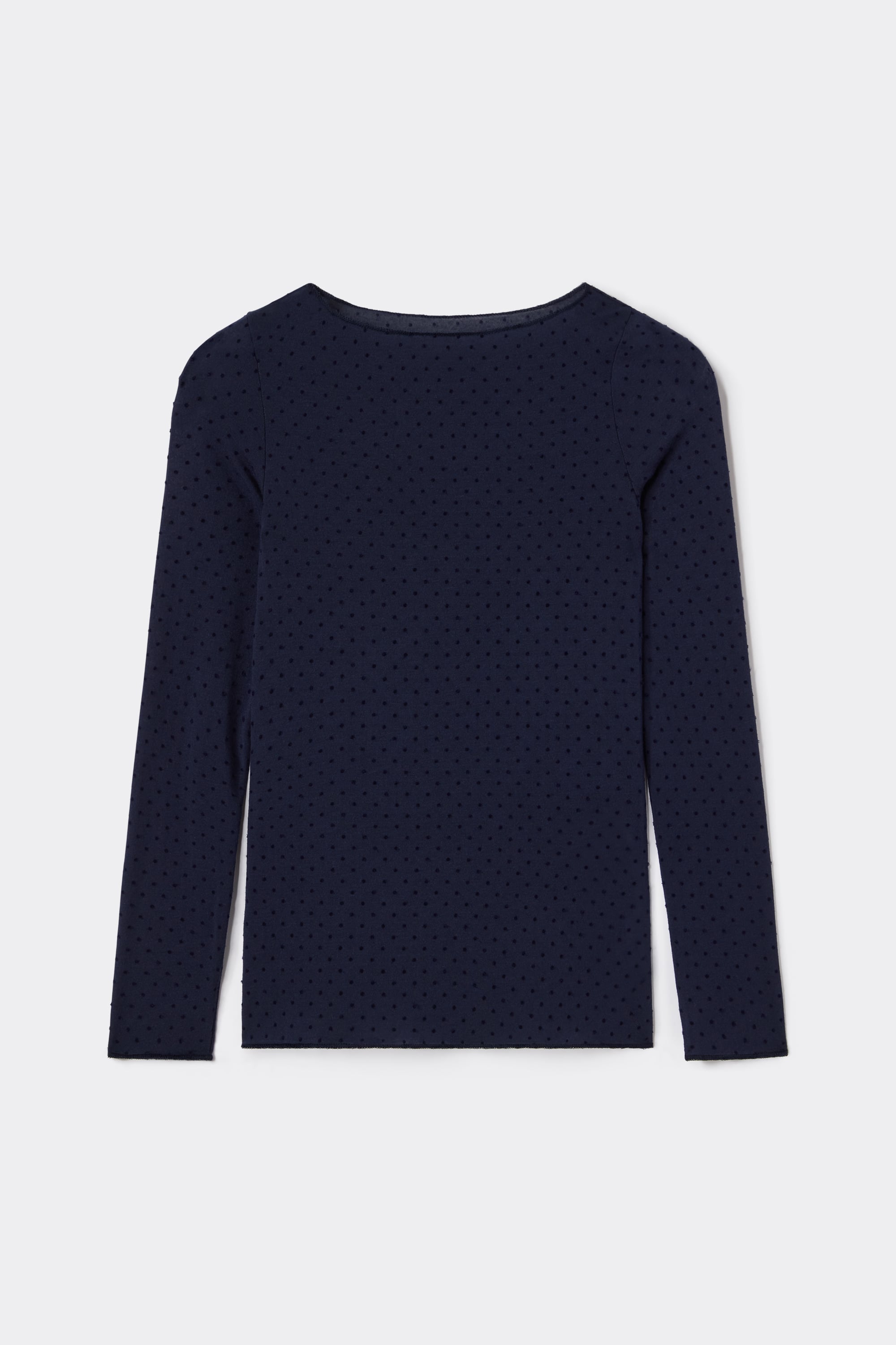 Alternative view of Polka Dot Boatneck Top in Ultralight with Cashmere