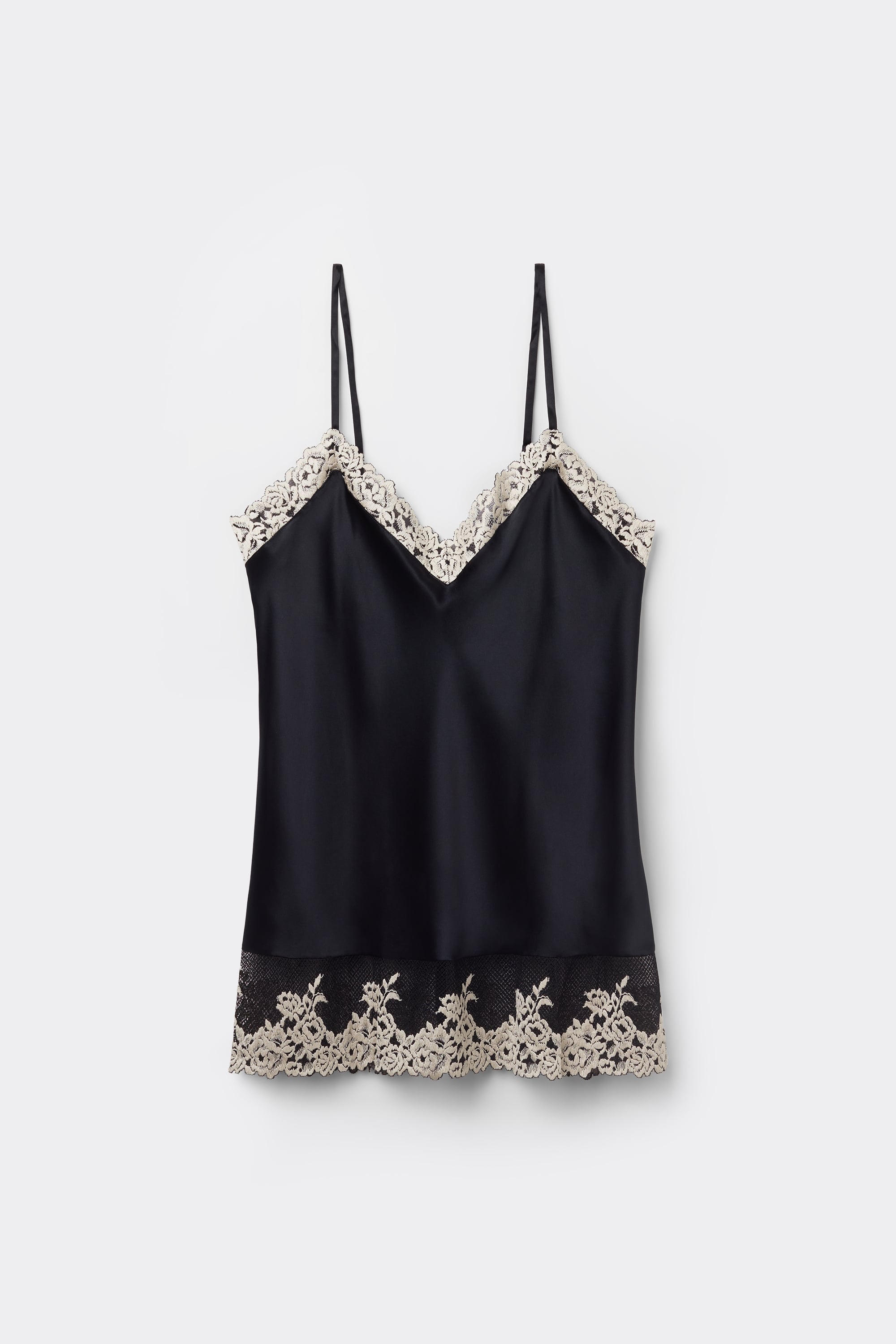 Alternative view of Pretty Flowers Thin Strap Silk Tank Top