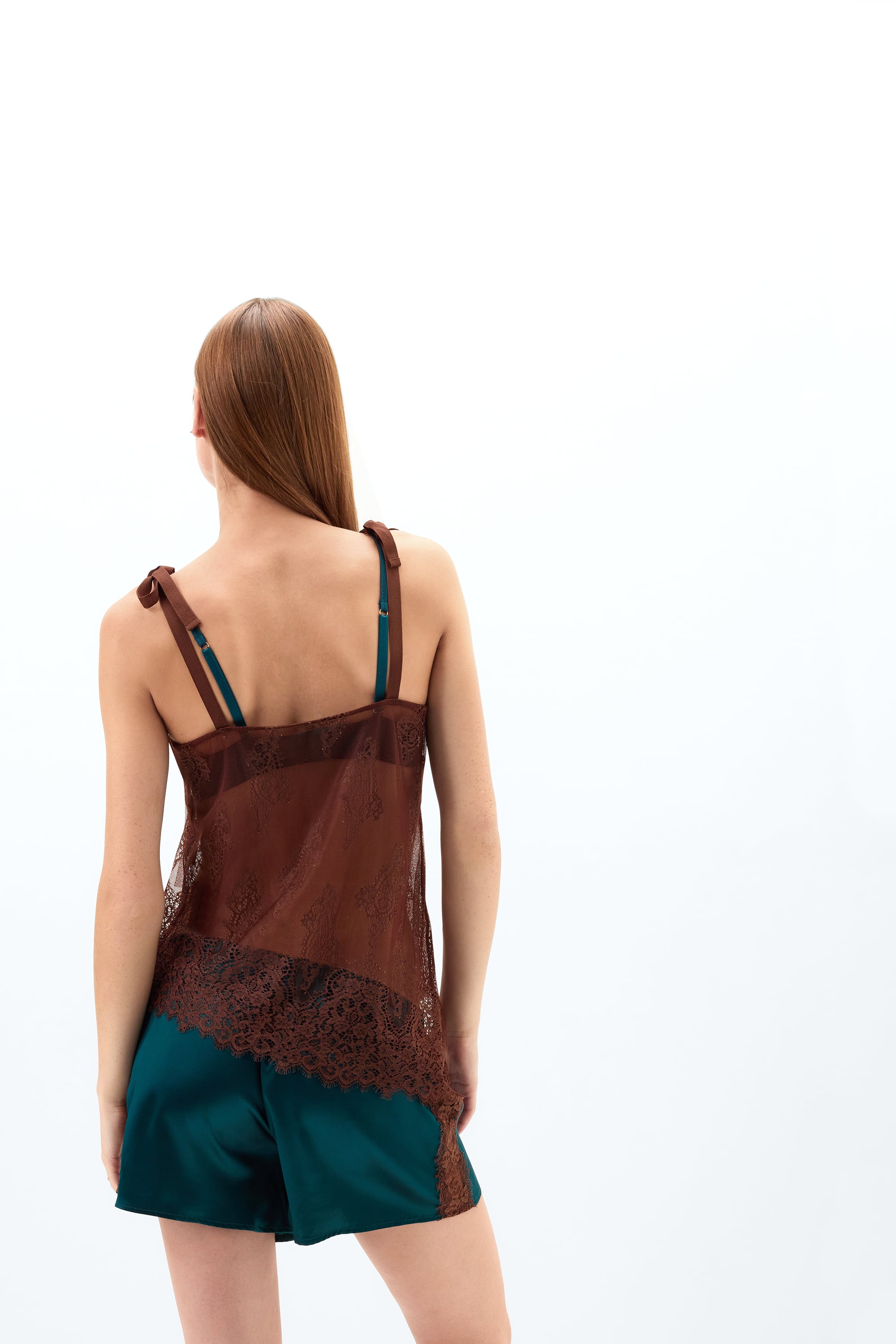 Alternative view of Lace Perfection Asymmetric Top in Lace