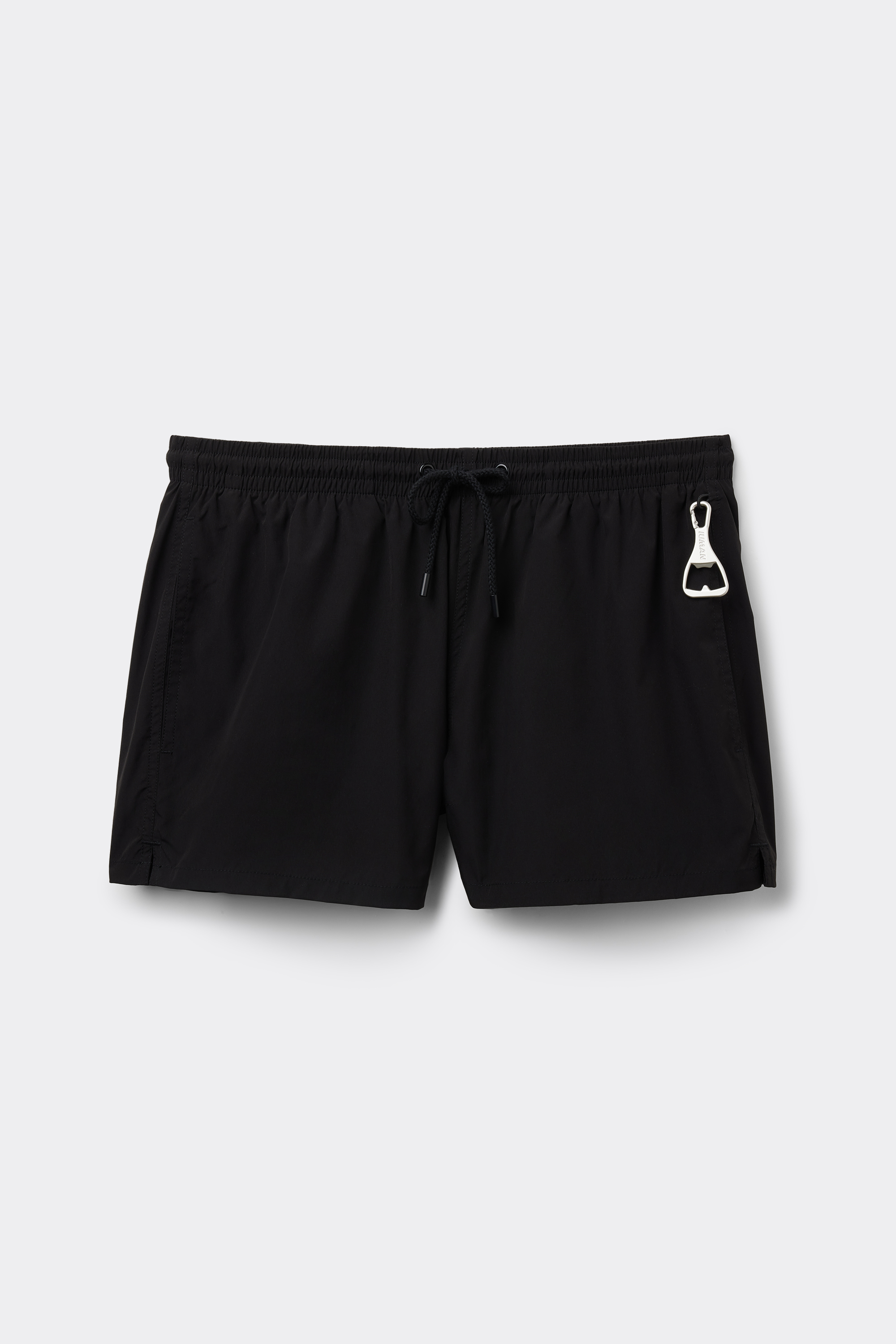 Short Solid Color Swim Trunks