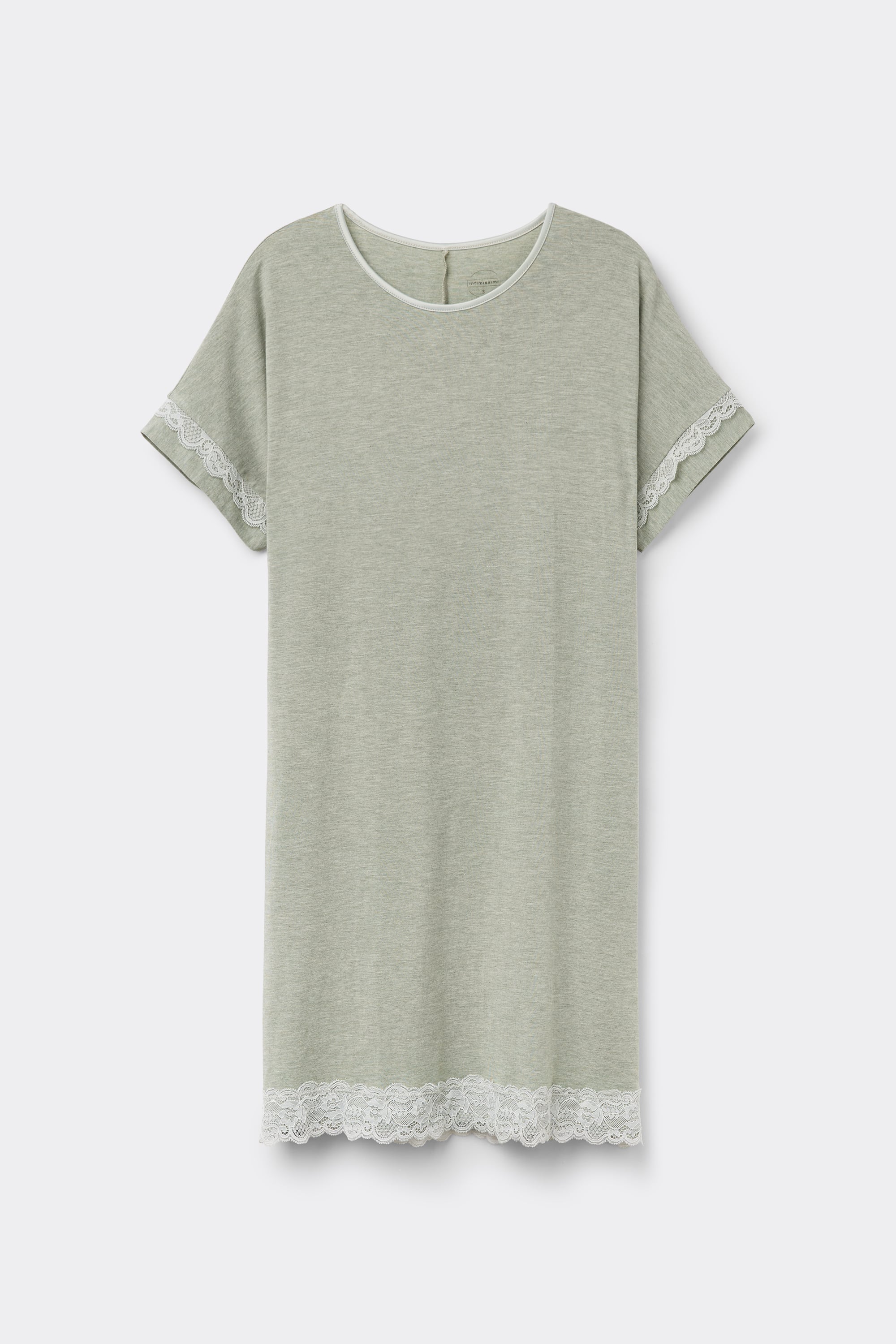 Alternative view of Lace Trim Short Sleeve Nightgown