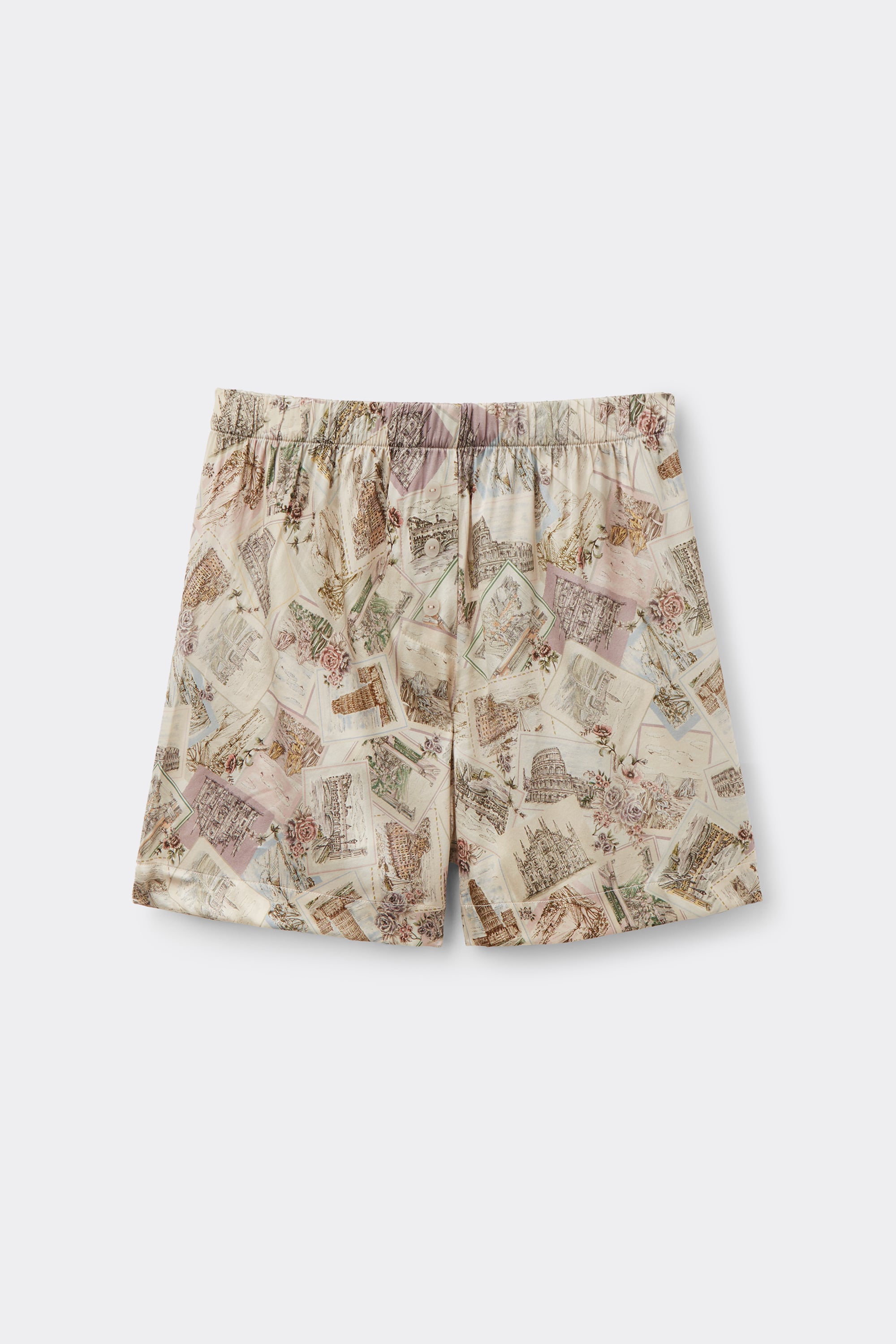 La Dolce Vita Printed Shorts in Silk