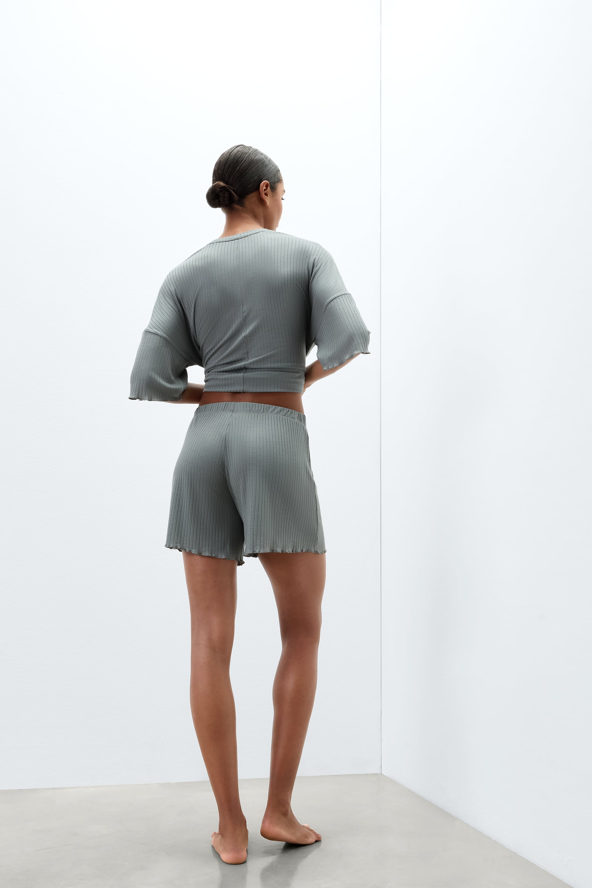 Alternative view of Soft Ribs Modal Shorts