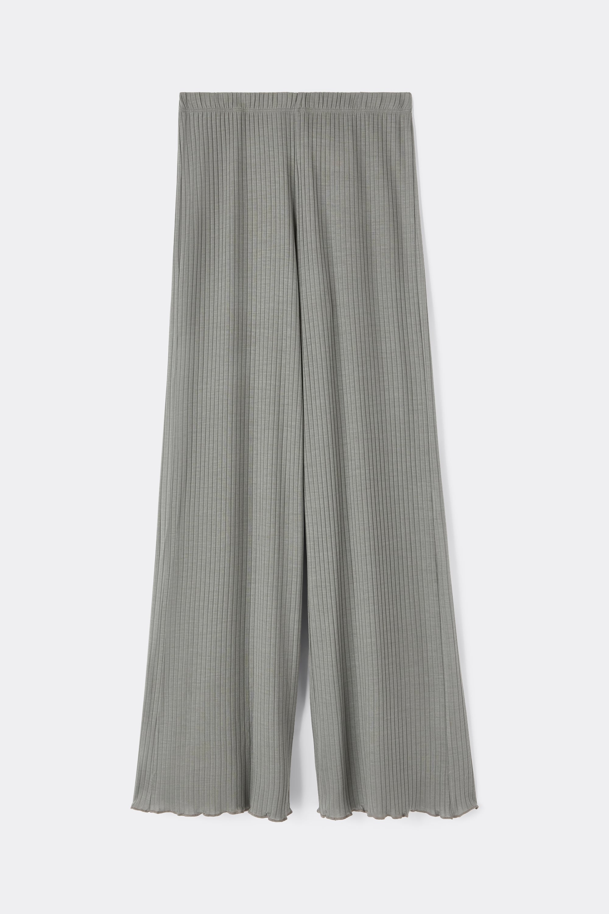 Soft Ribs Modal Palazzo Pants
