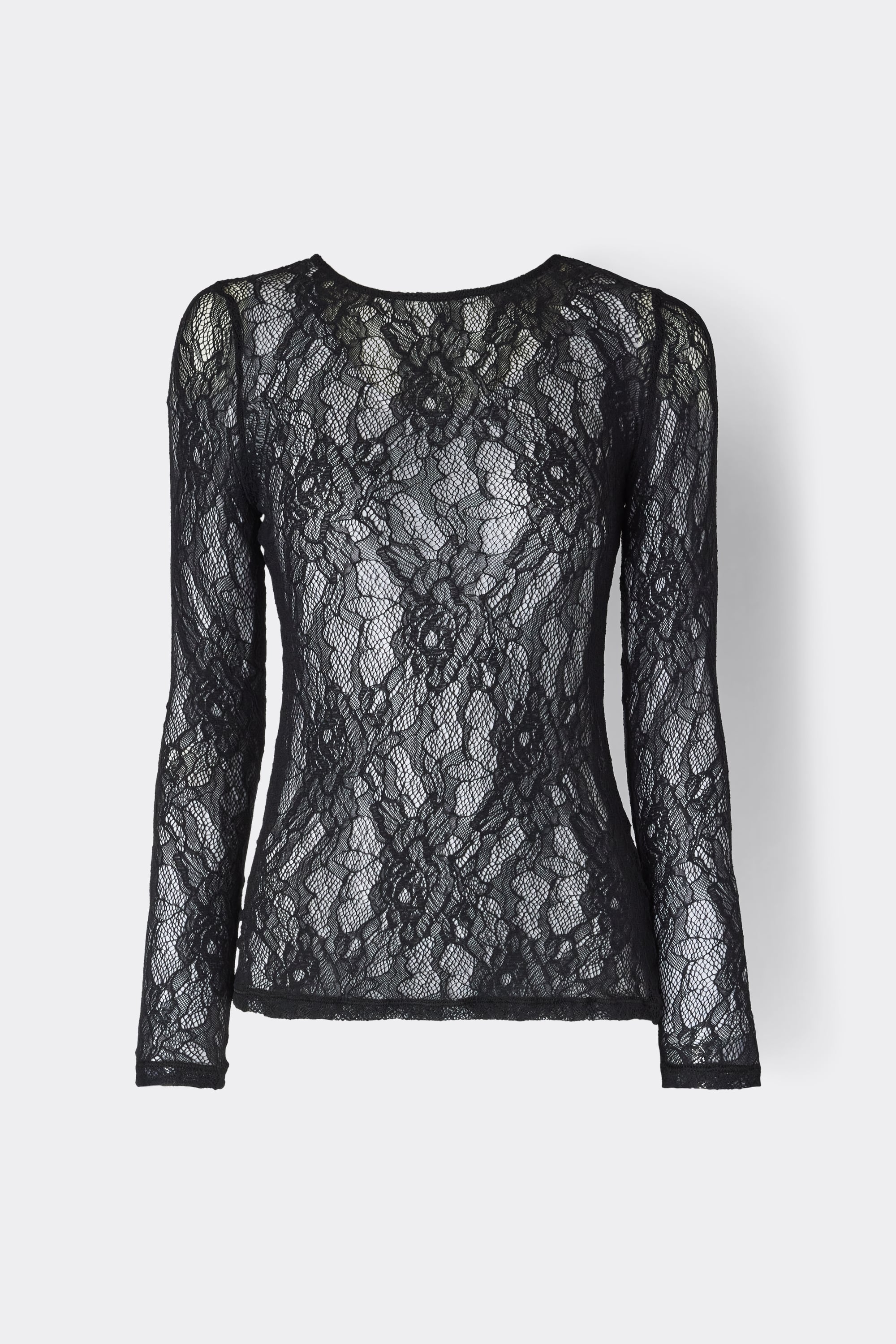 Stretch Lace Long Sleeve Top