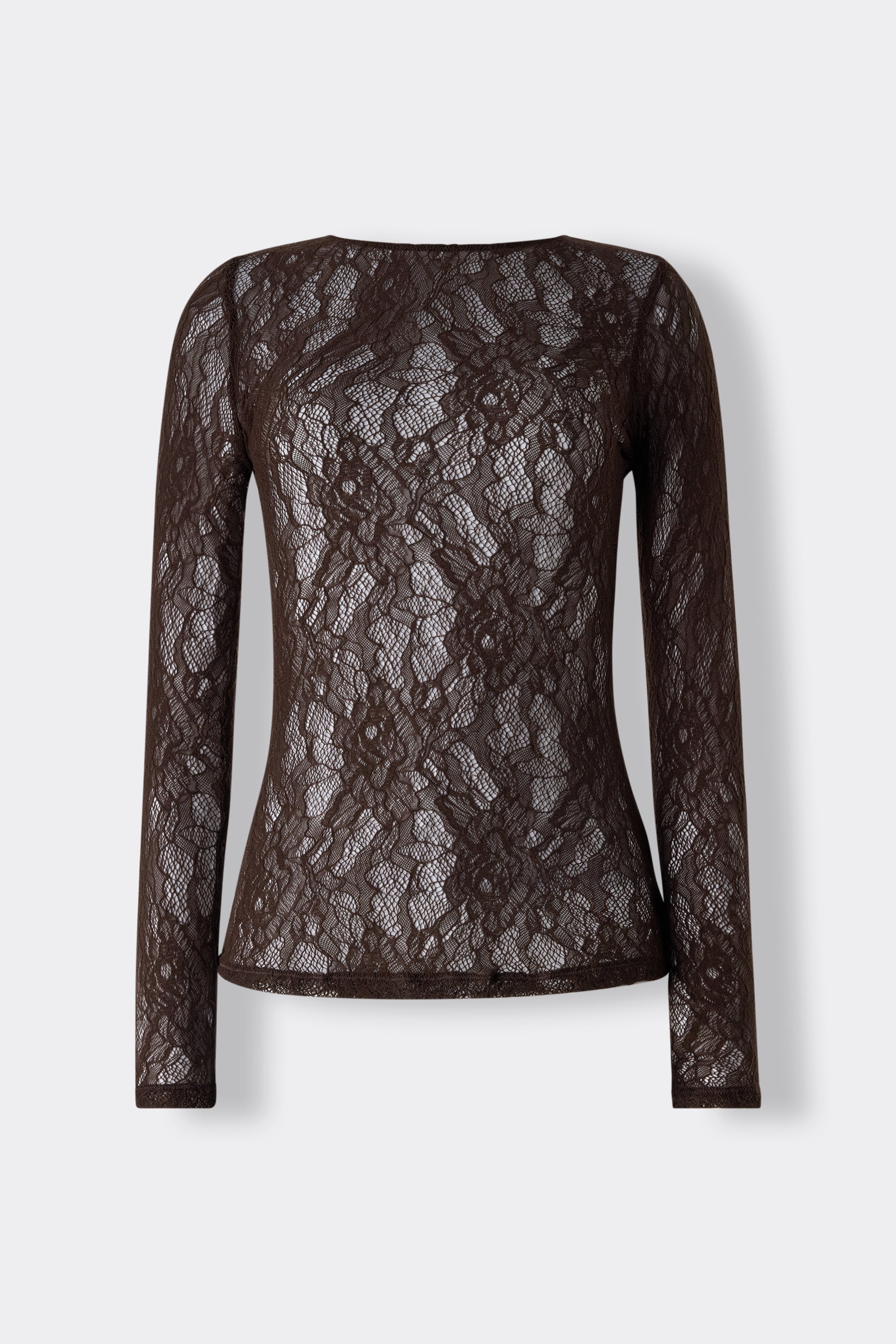 Alternative view of Stretch Lace Long Sleeve Top