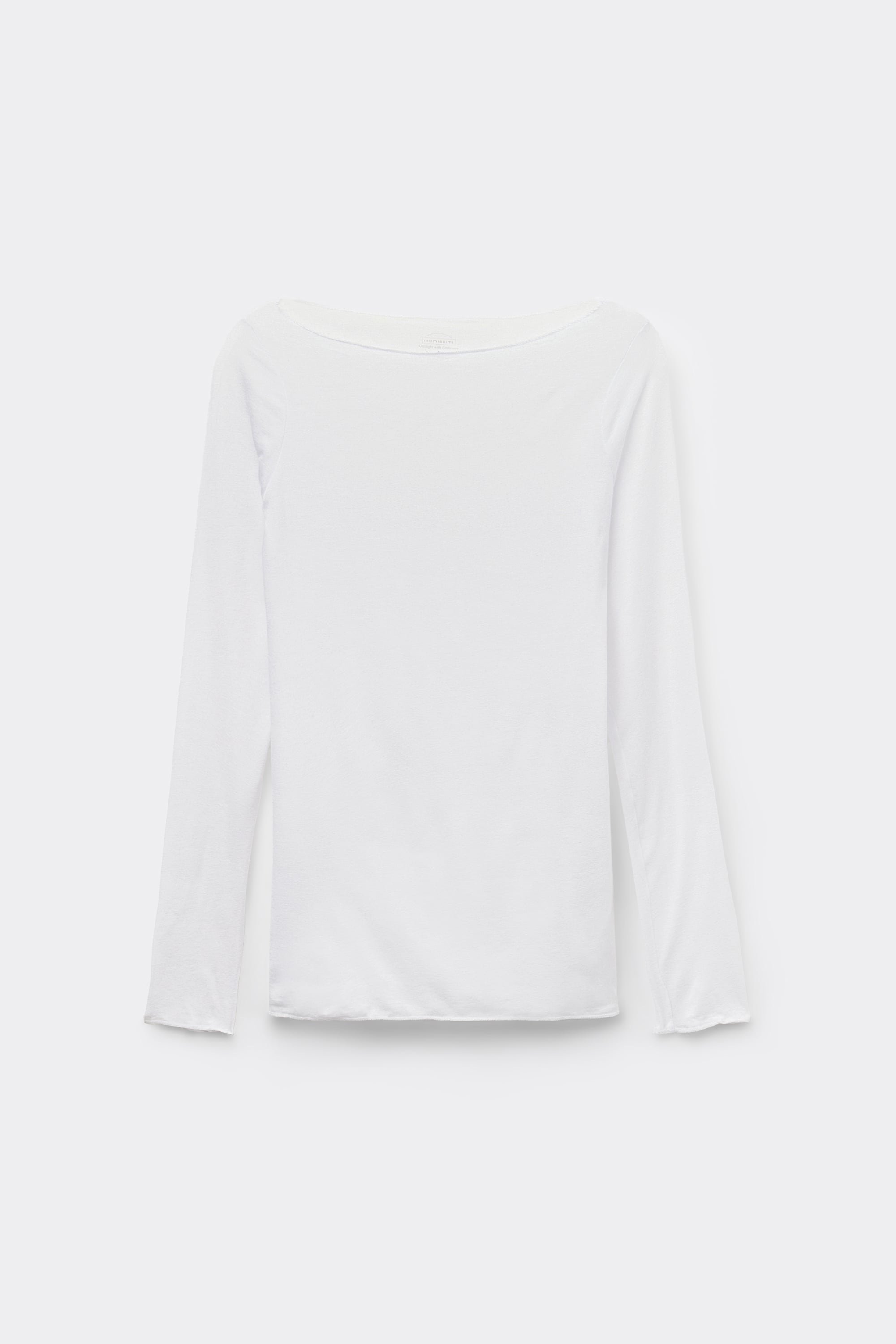 Long Sleeve Boatneck Ultralight with Cashmere Top