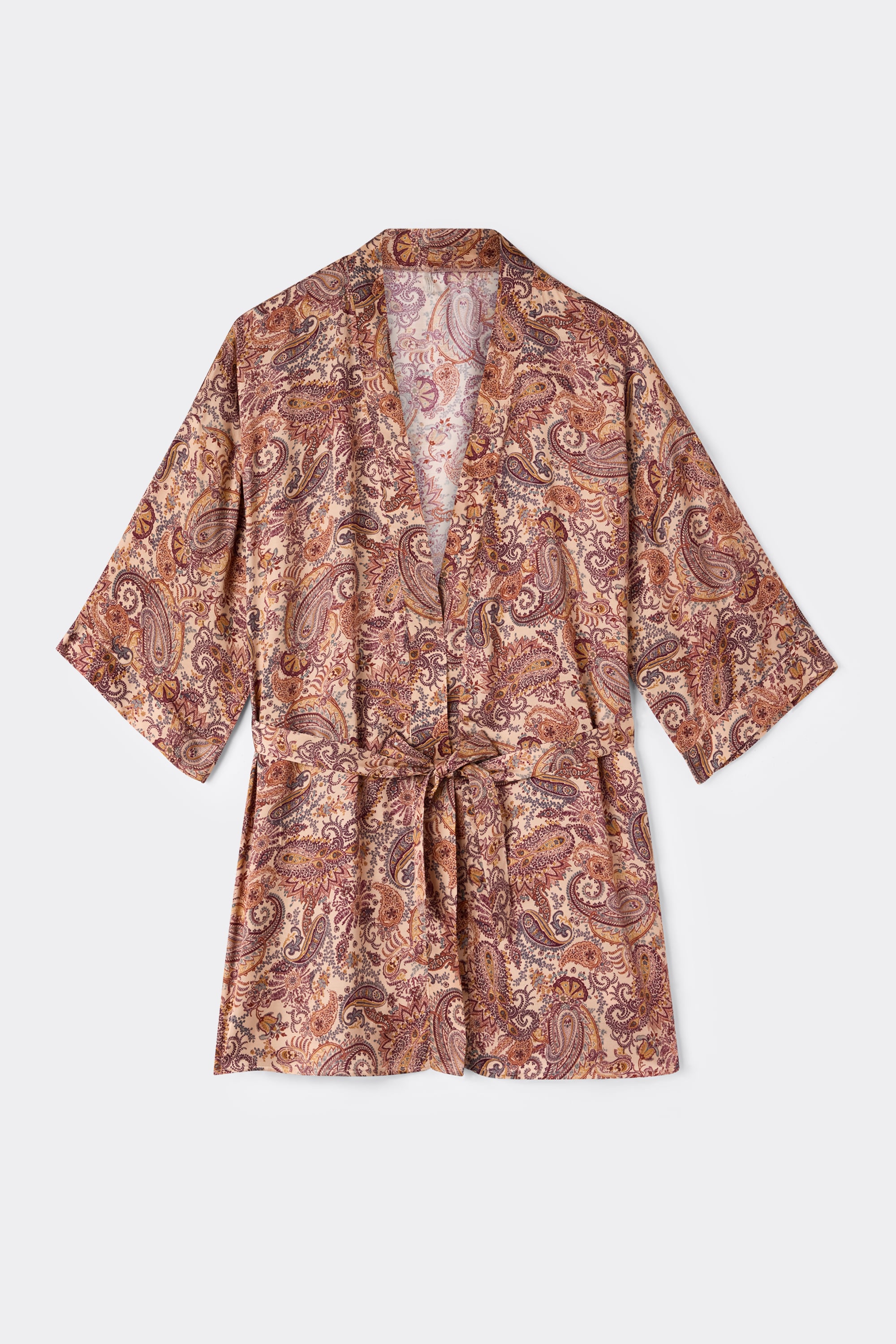 Elevate Your Day Printed Viscose Satin Kimono
