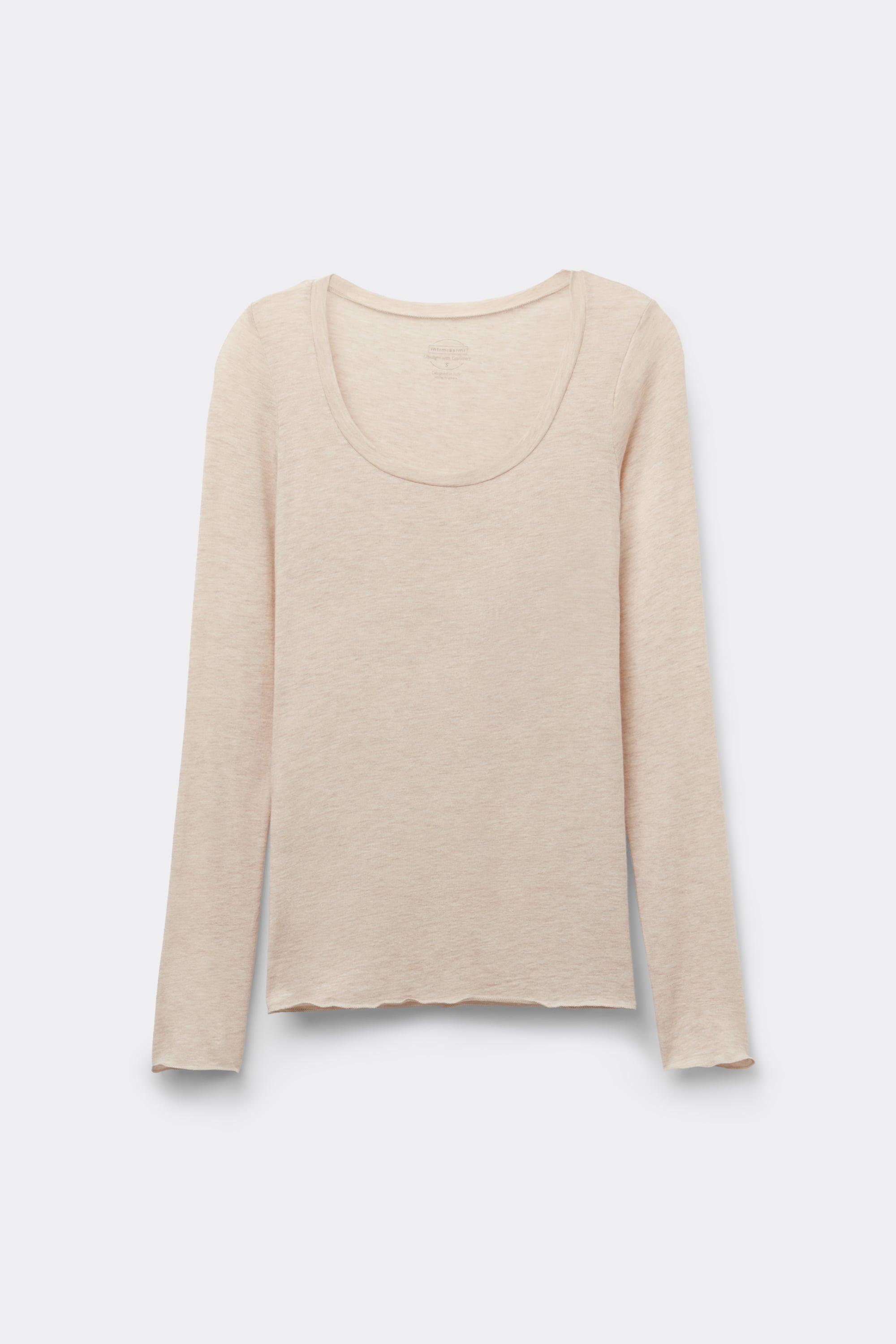 Alternative view of Long Sleeve Scoop Neck Top in Ultralight with Cashmere