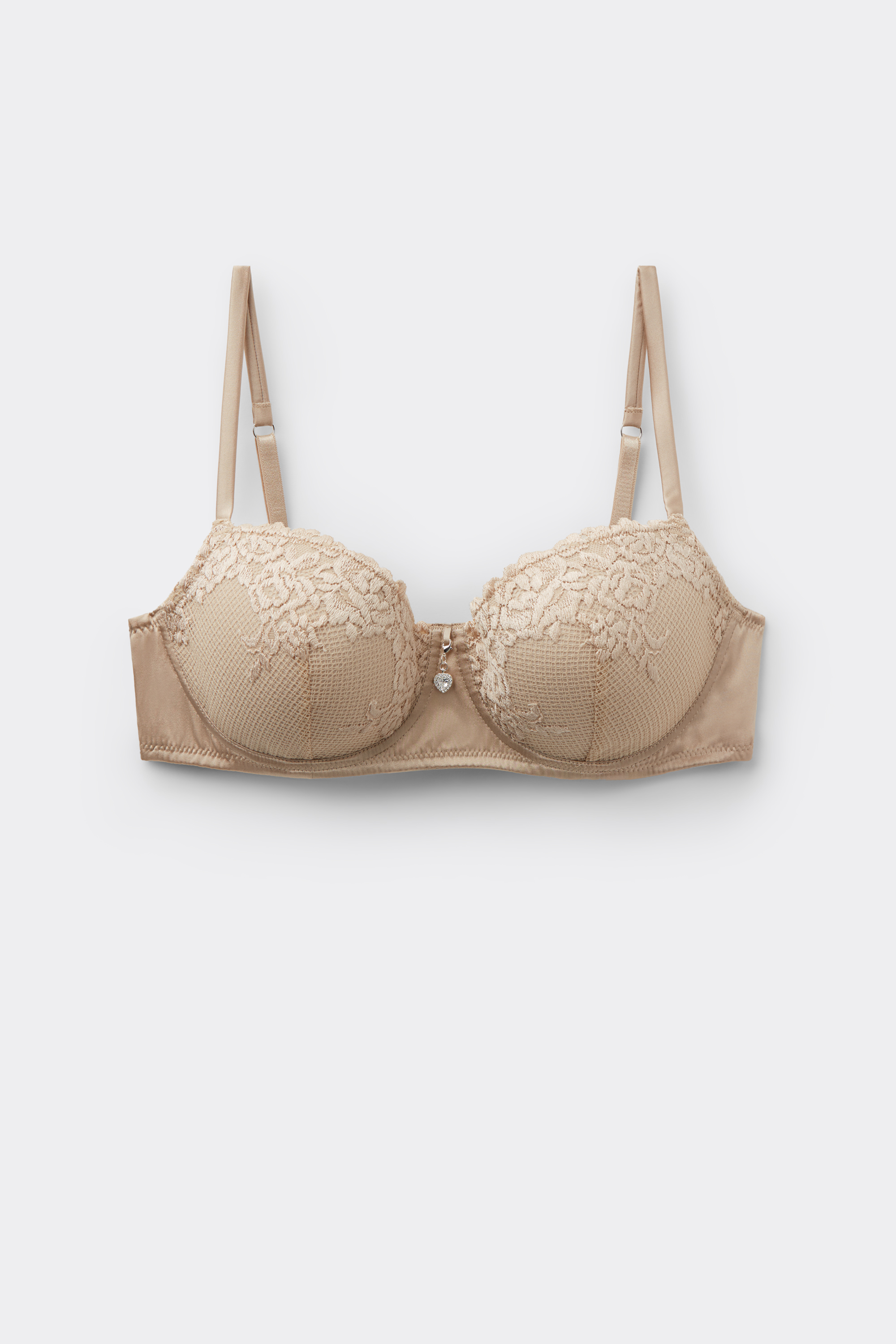 Silky Flowers Sofia Silk and Lace Balconette Bra