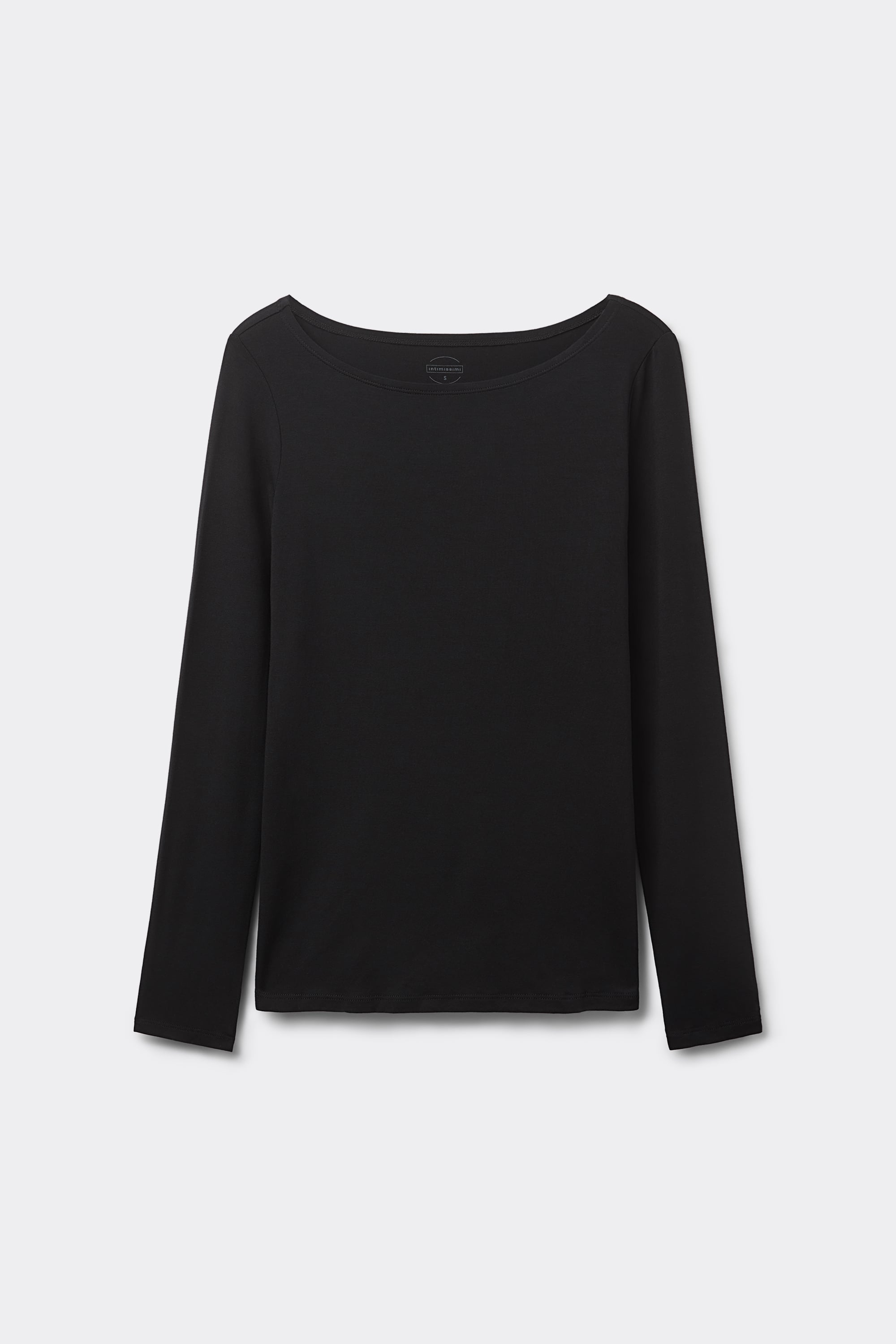 Long Sleeve Bateau Neck Top in Micromodal