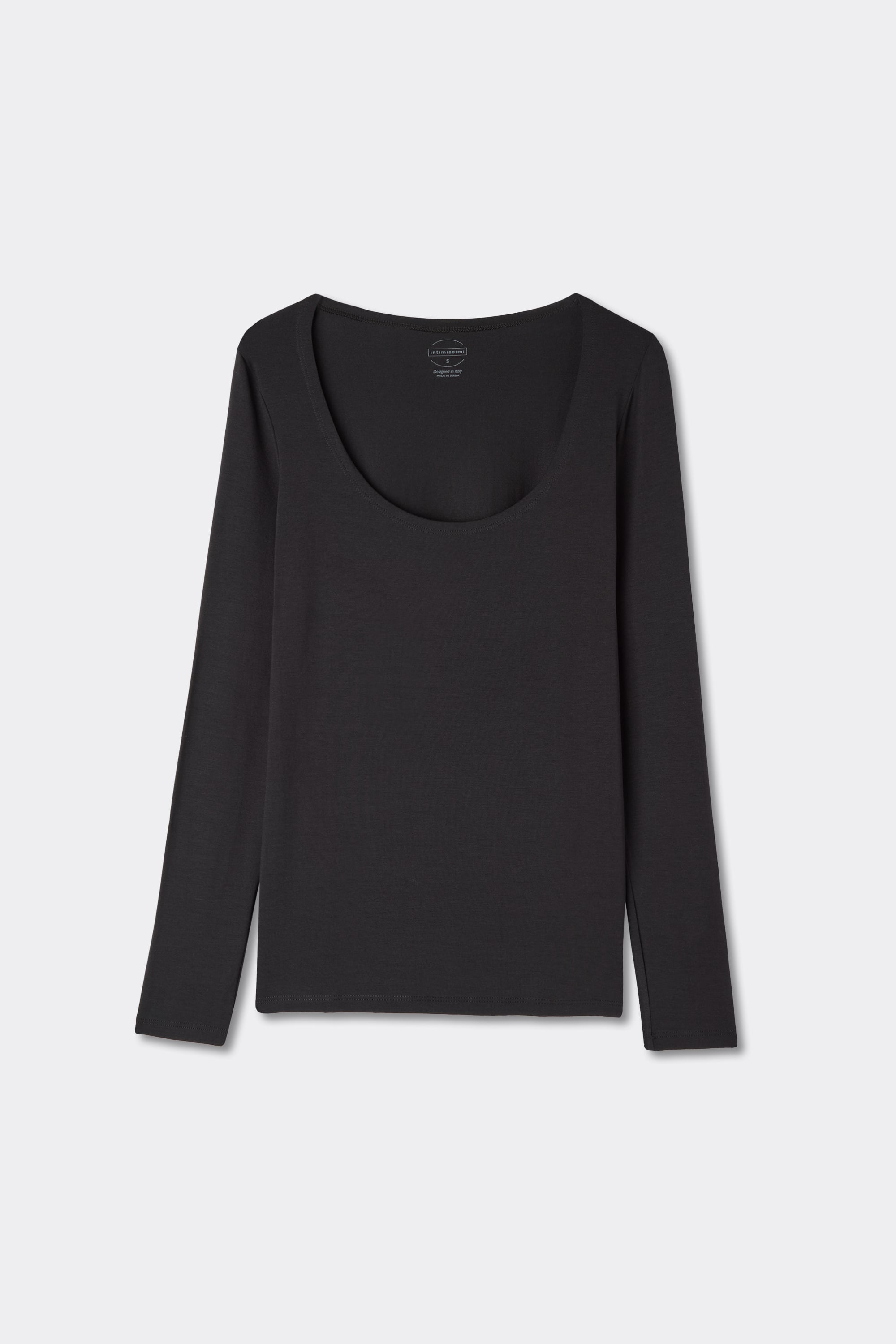 Long Sleeve Scoop Neck Top in Micro-modal