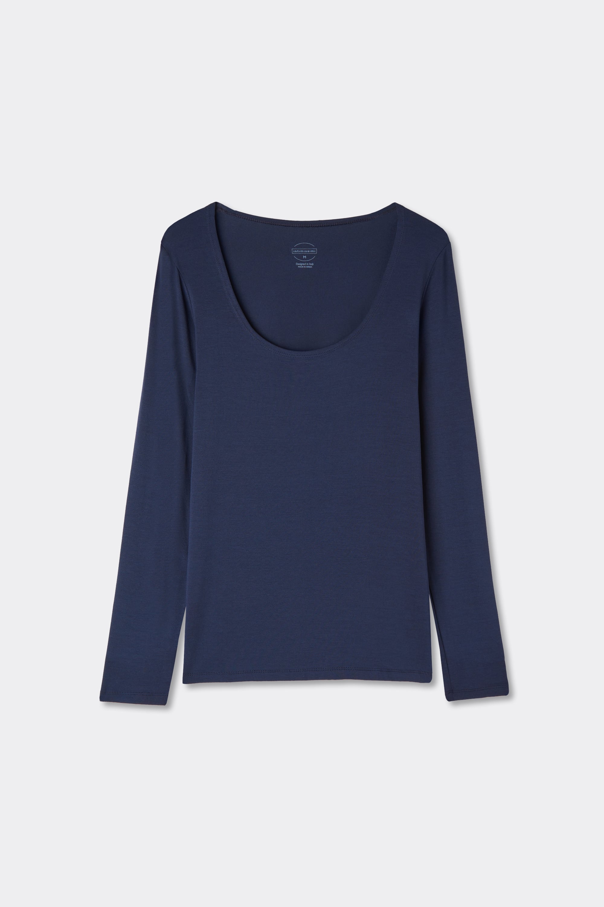 Alternative view of Long Sleeve Scoop Neck Top in Micro-modal