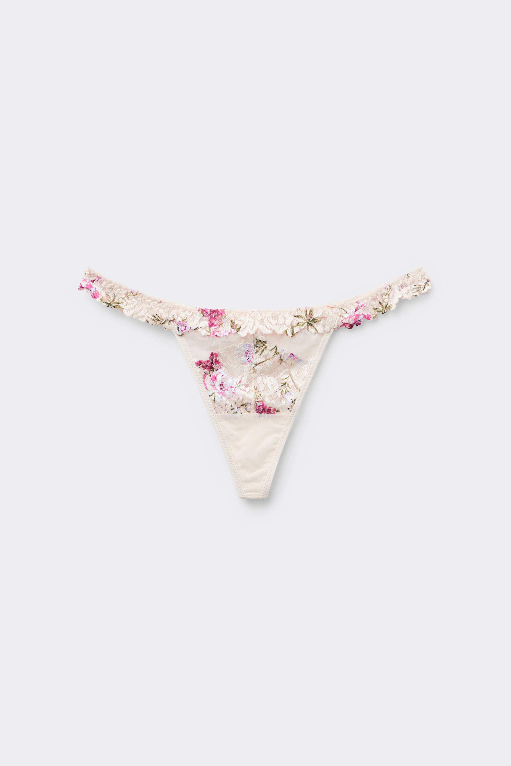 Pretty Flowers Print Thong