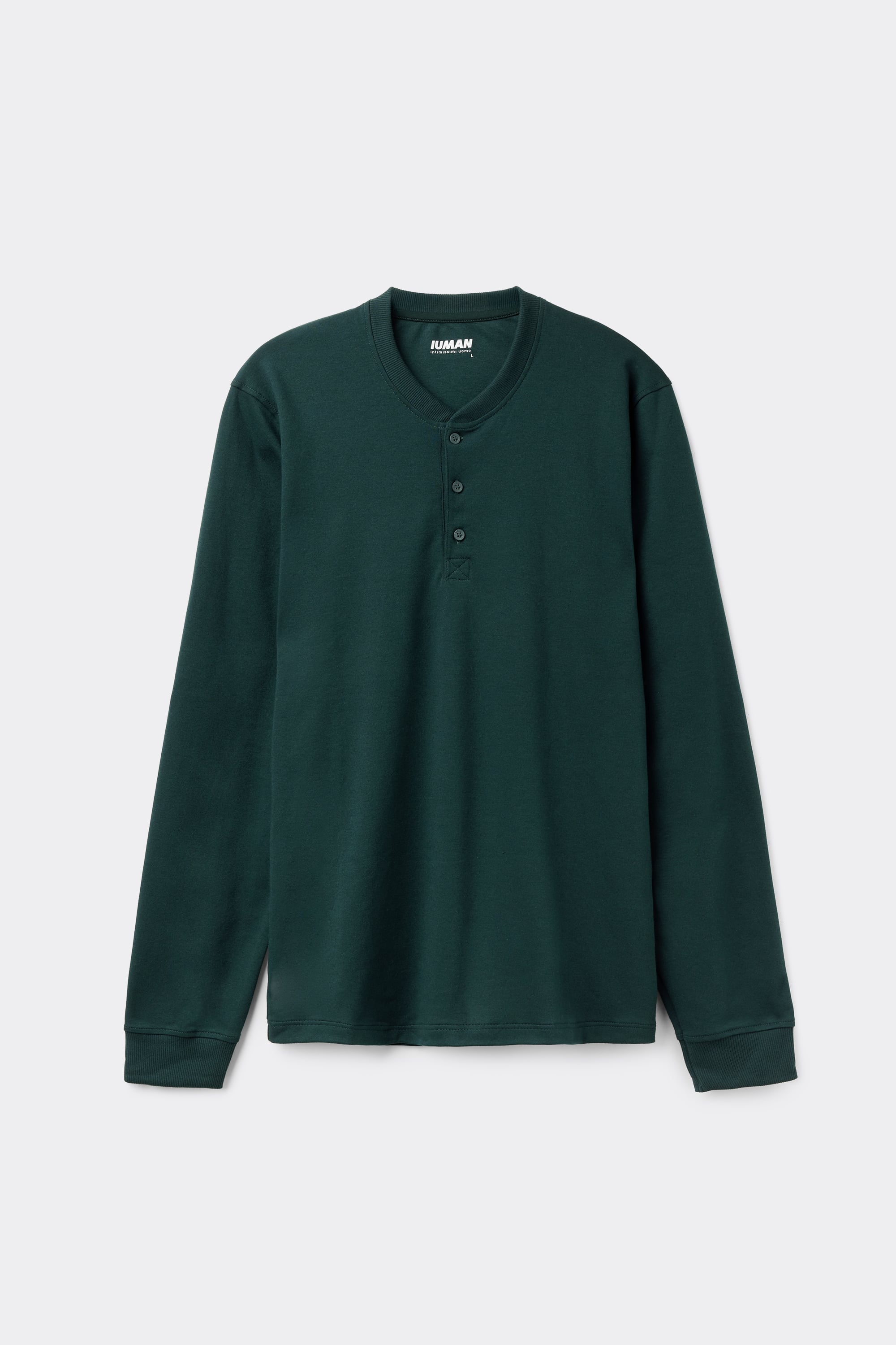 Long Sleeve Henley Shirt in 100% Cotton
