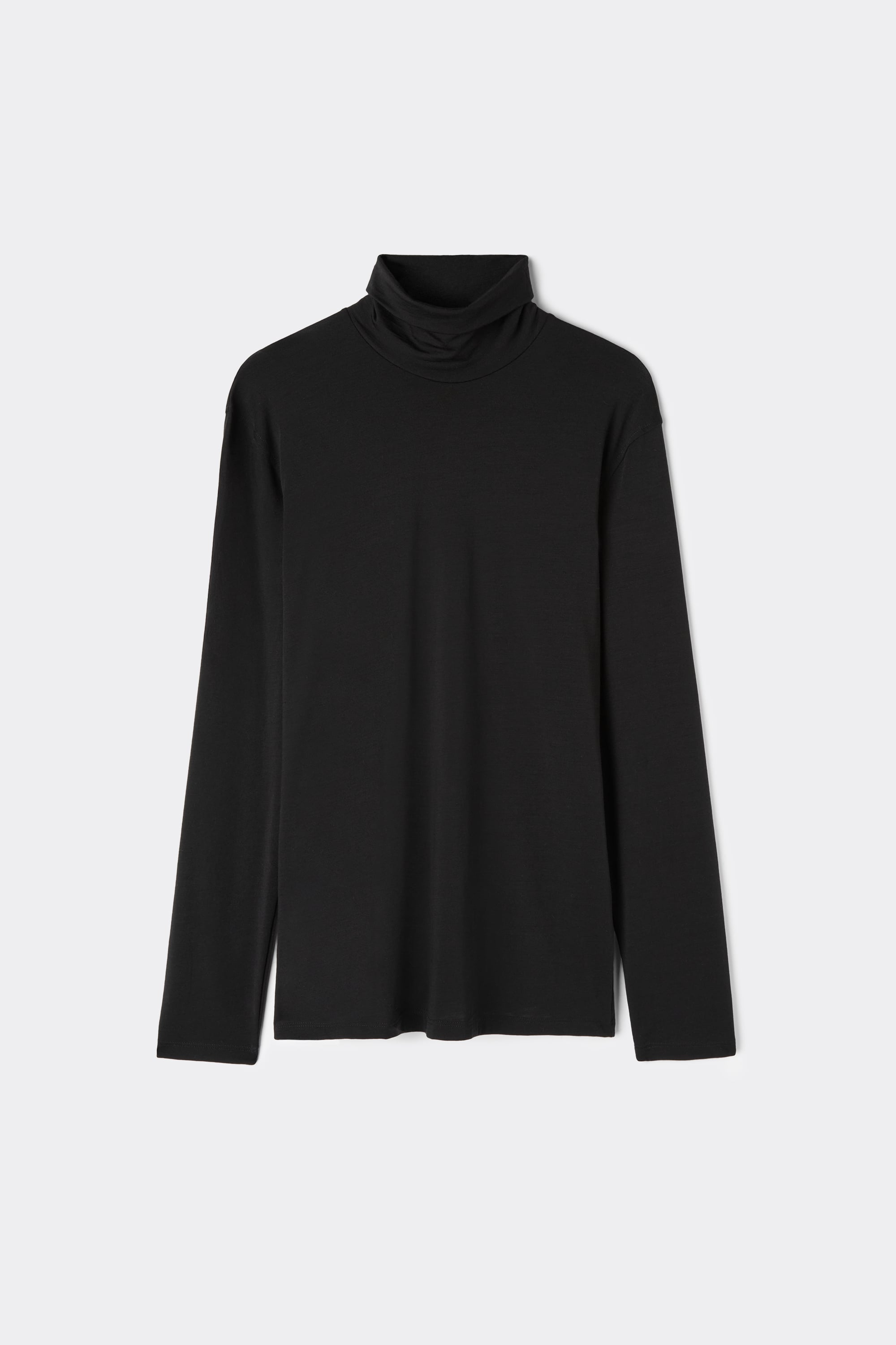 Long-sleeve High-Neck Merino-Wool Top