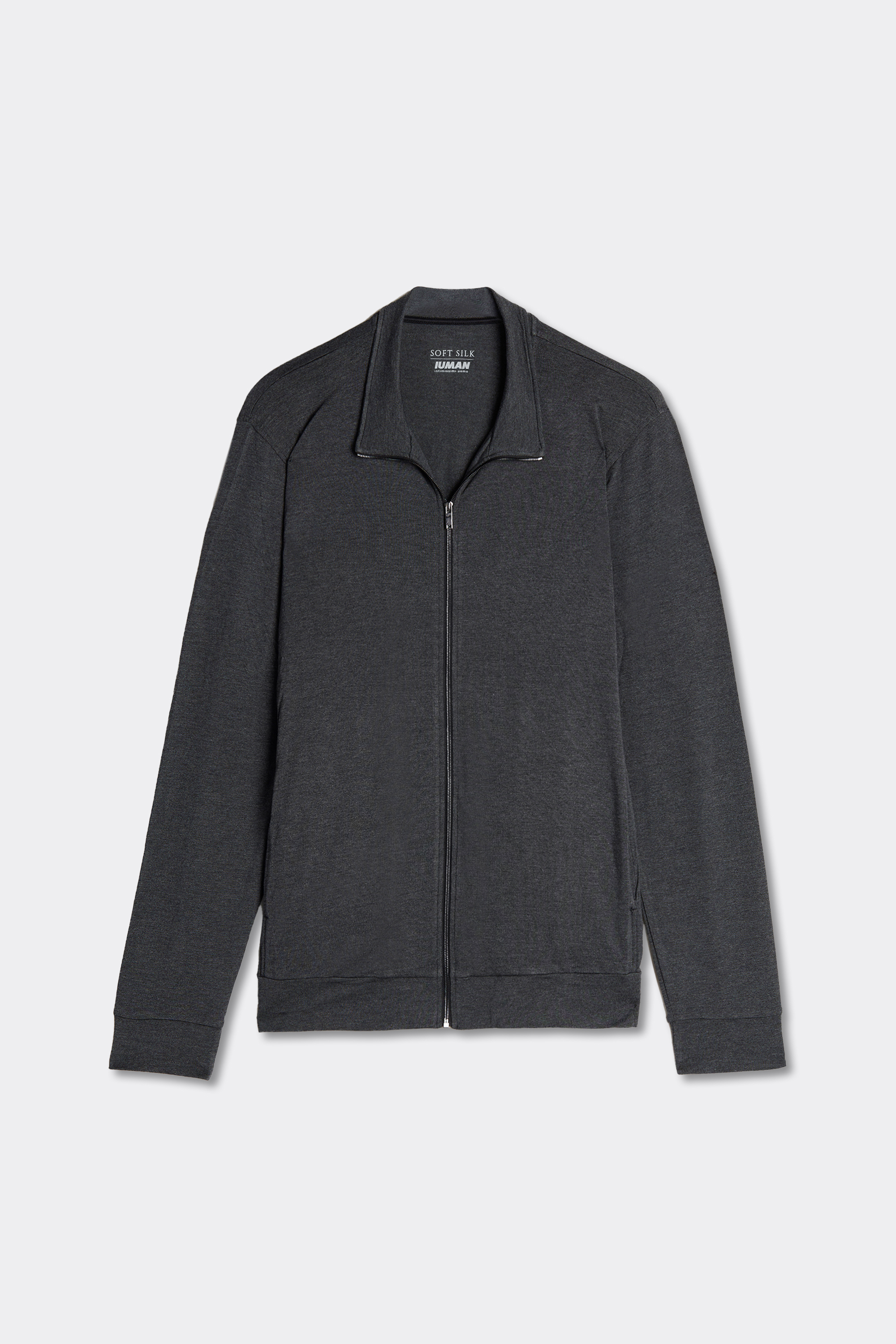 Silk and Modal Zip-Up Sweatshirt