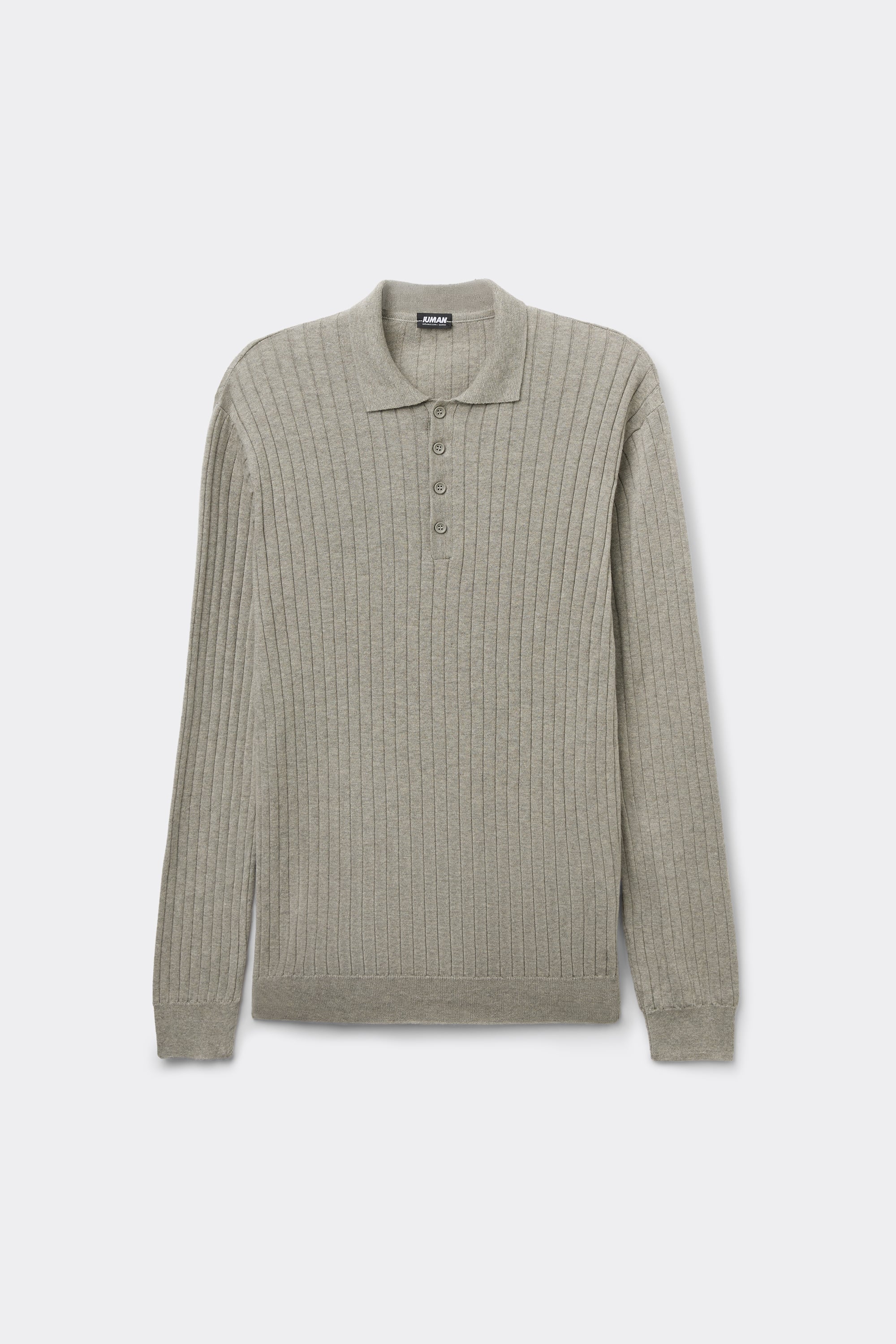 Alternative view of Long Sleeve Ribbed Polo Shirt