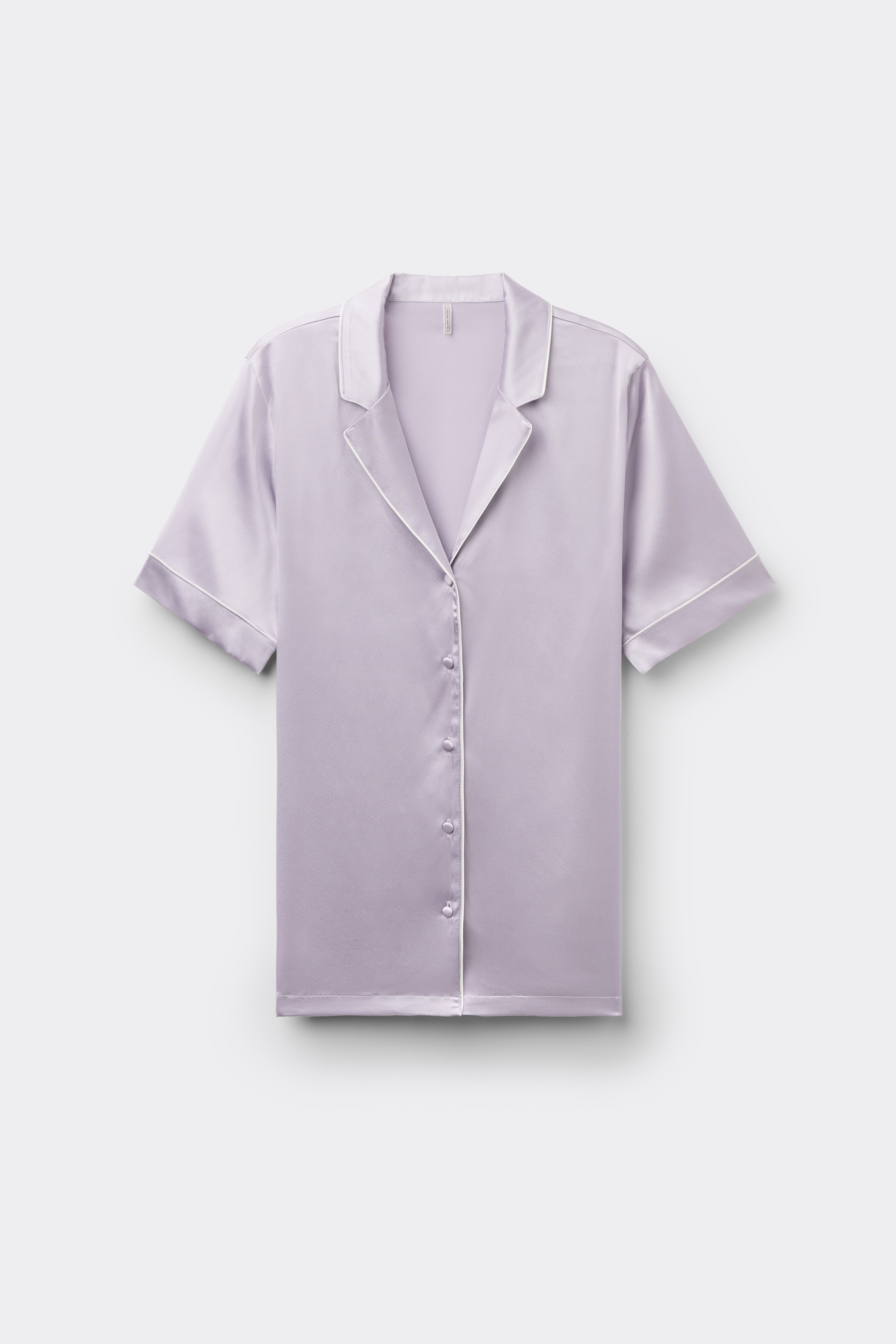 Menswear Cut Short Sleeve Silk Shirt