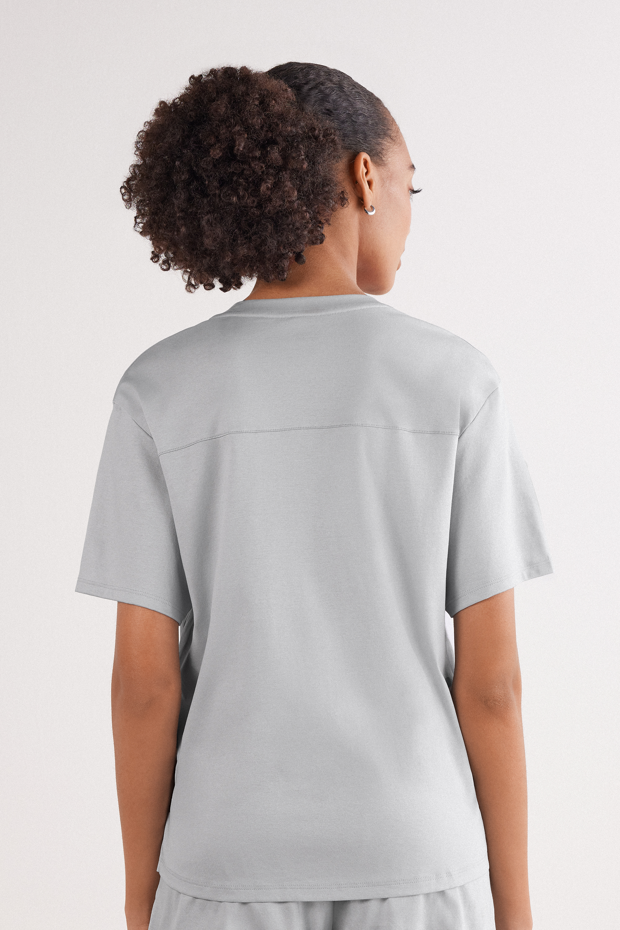 Alternative view of Elevated Cotton Short Sleeve Top