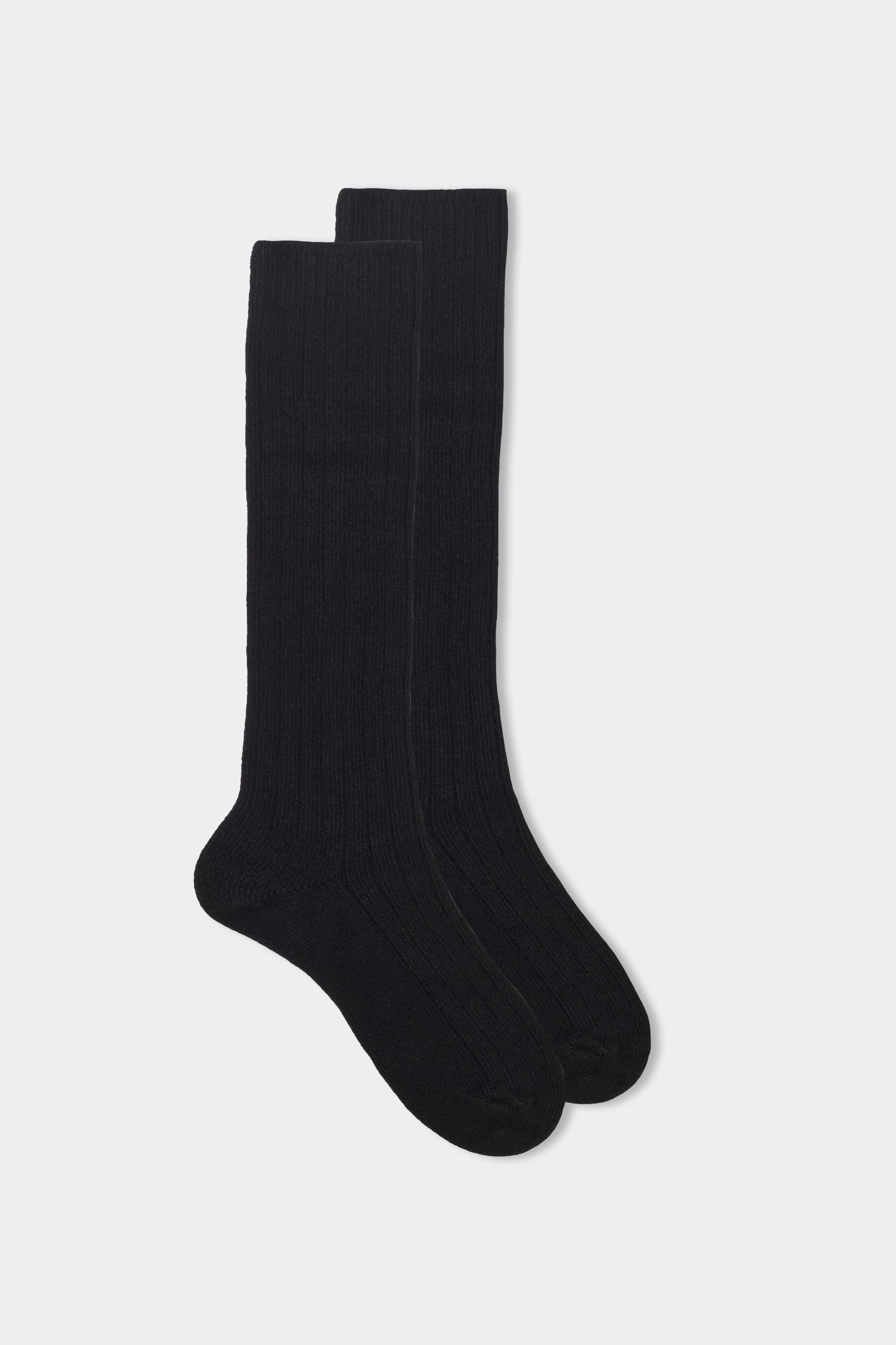 Alternative view of Long Ribbed Socks in Cashmere and Wool