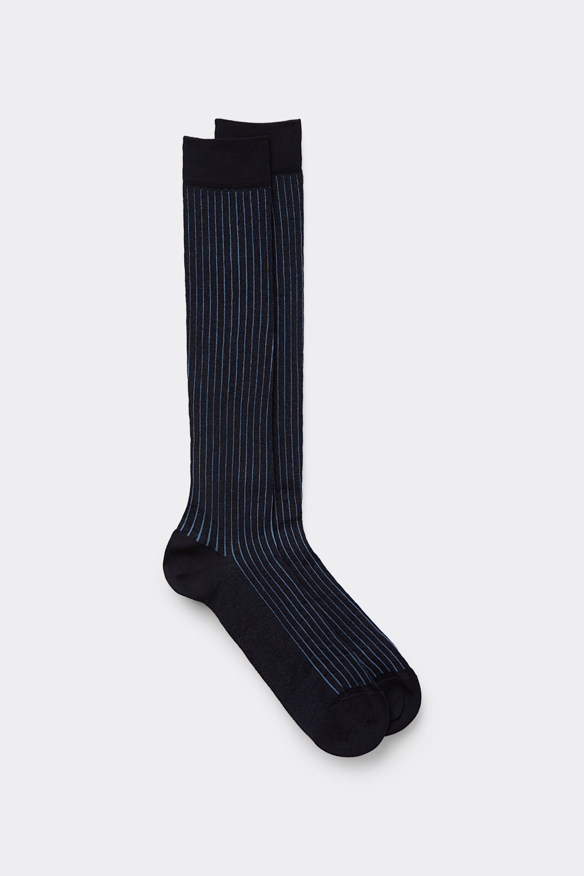 Ribbed Lisle Cotton Long Socks