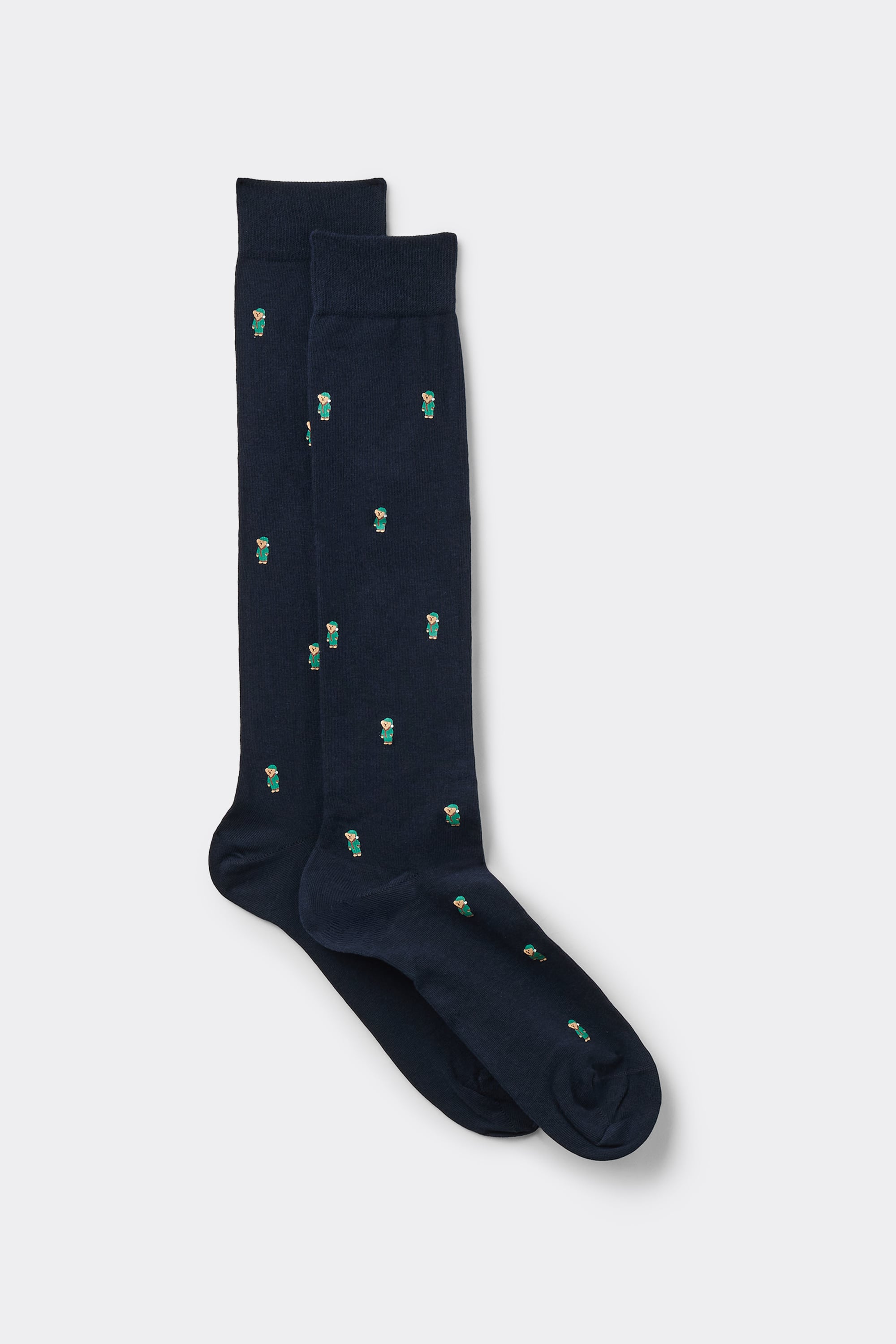 Knee Socks in Patterned Cotton