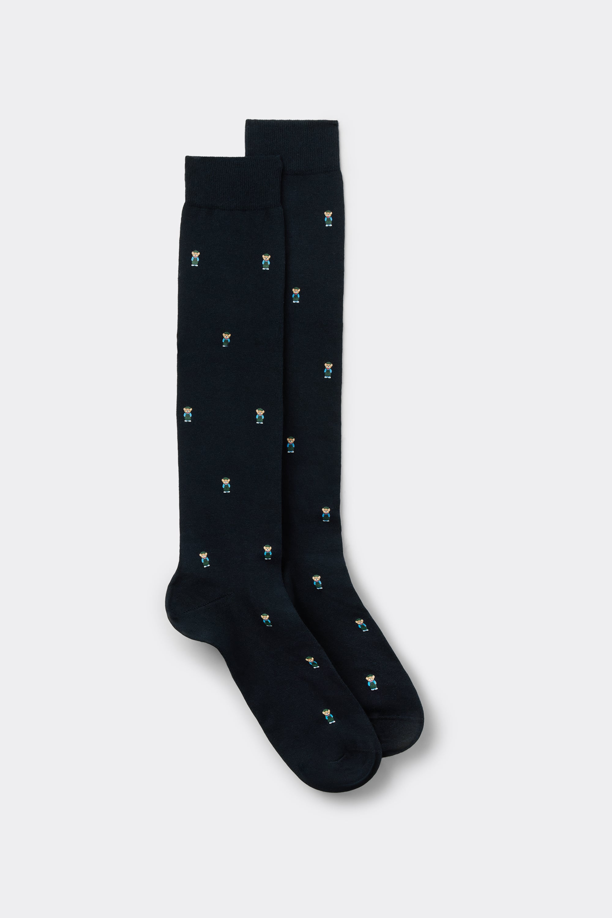 Alternative view of Knee Socks in Patterned Cotton