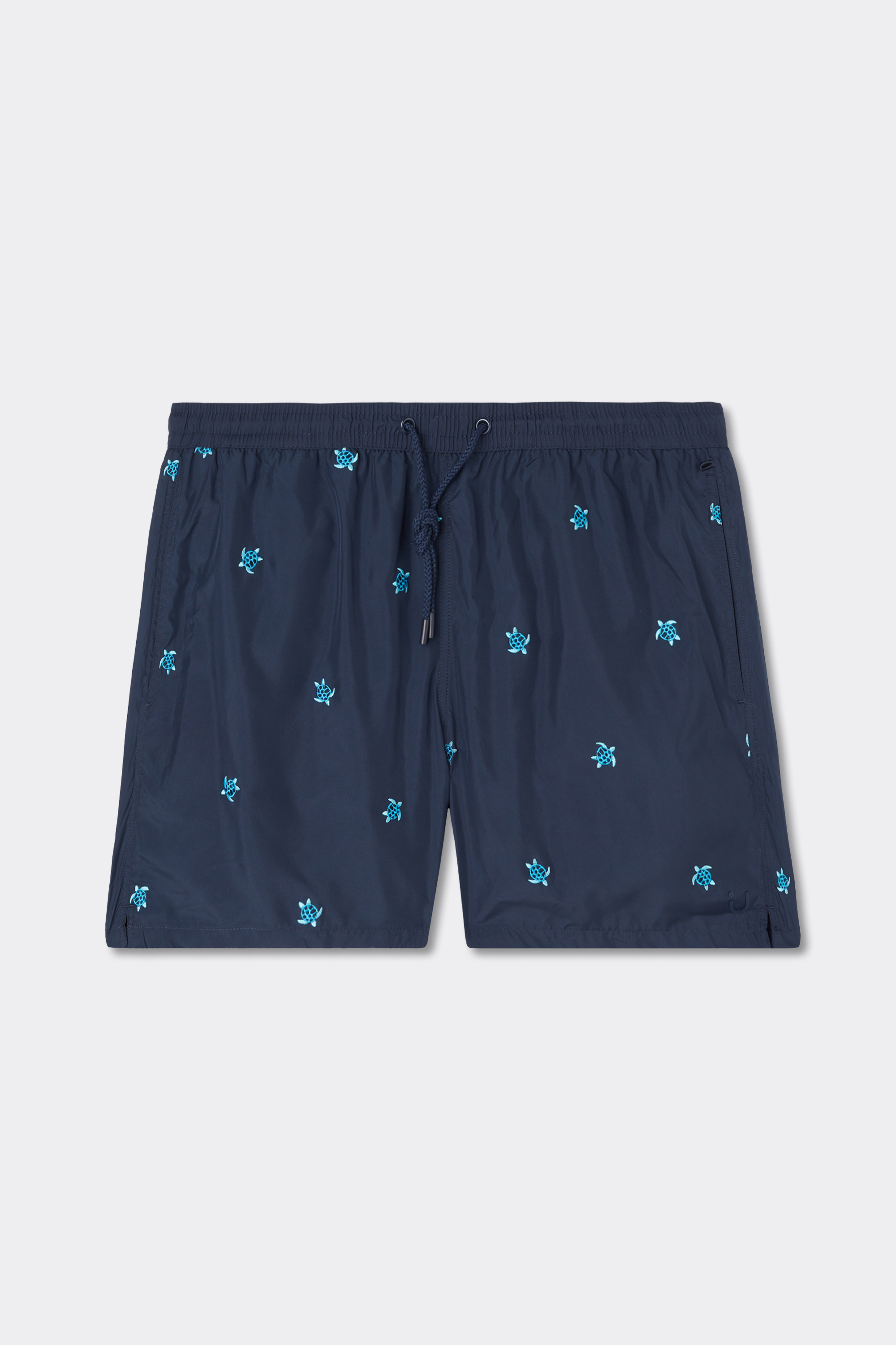 Embroidered Turtle Swim Trunks