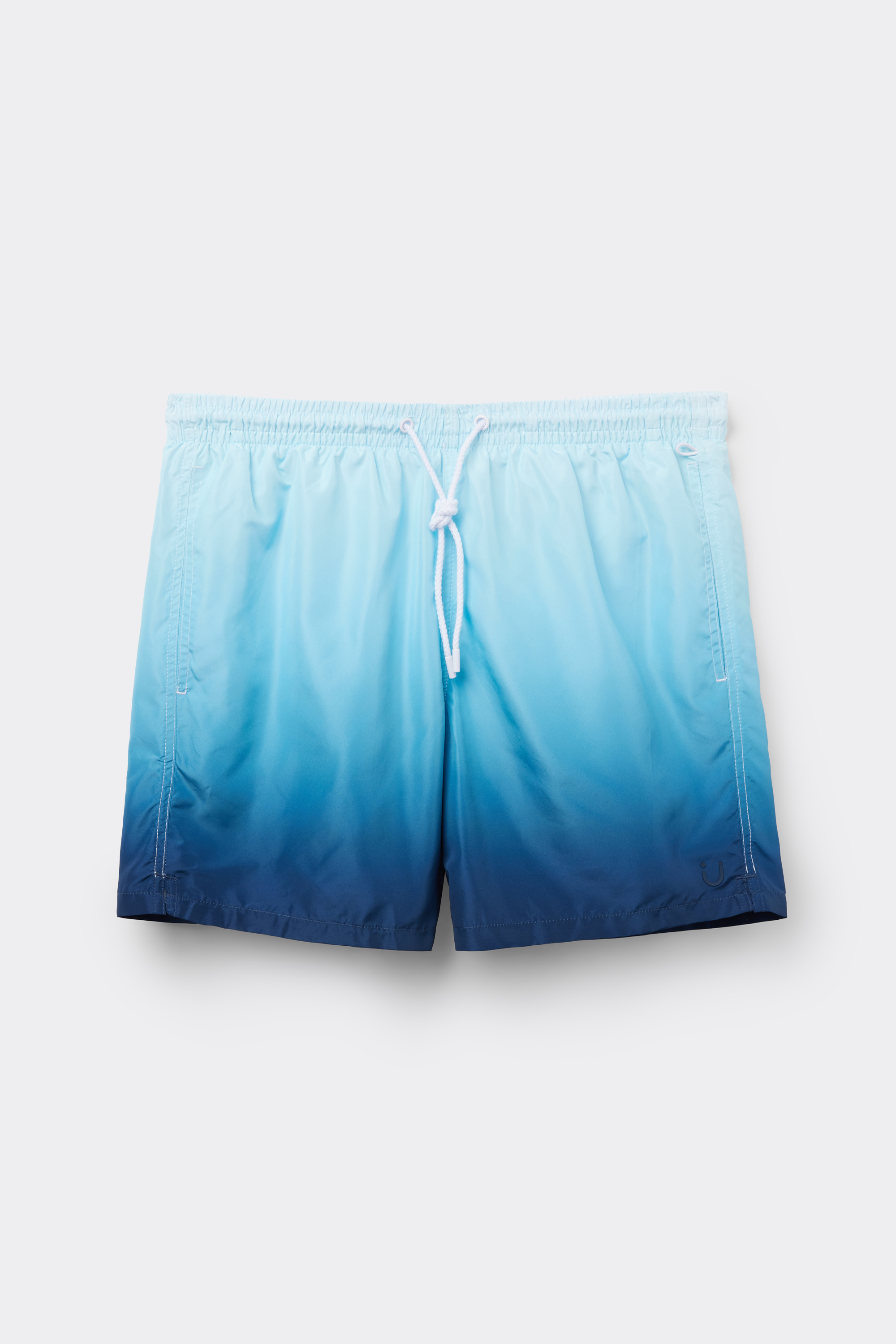 Blurry Blue Print Swim Trunks