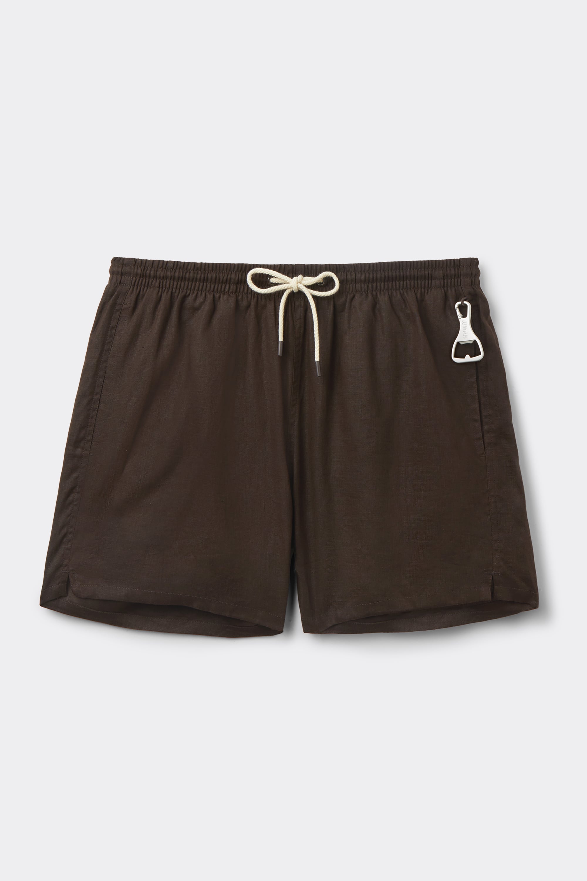 Solid Color 100% Linen Swim Trunks
