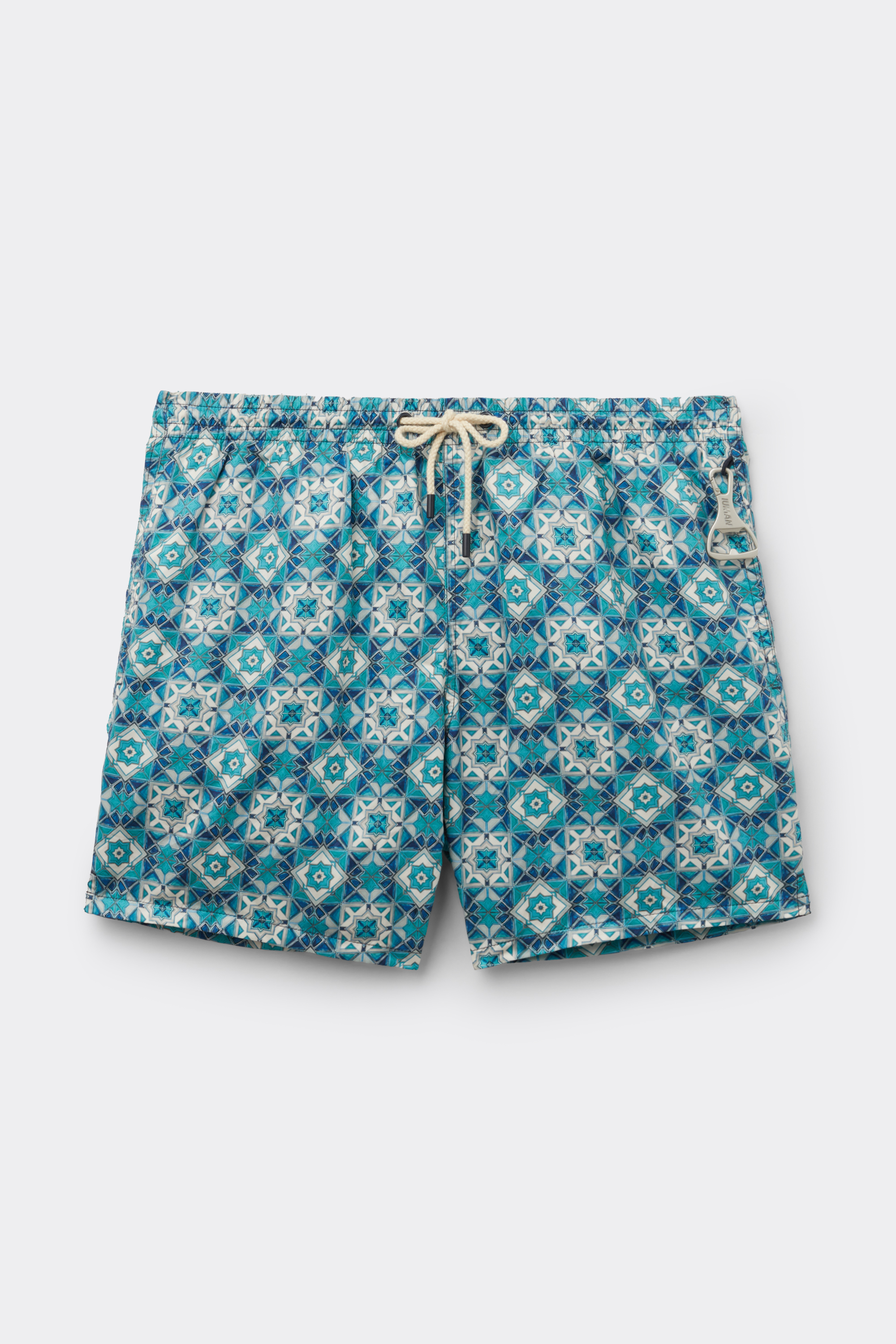 Mosaic Tile Print Swim Trunks
