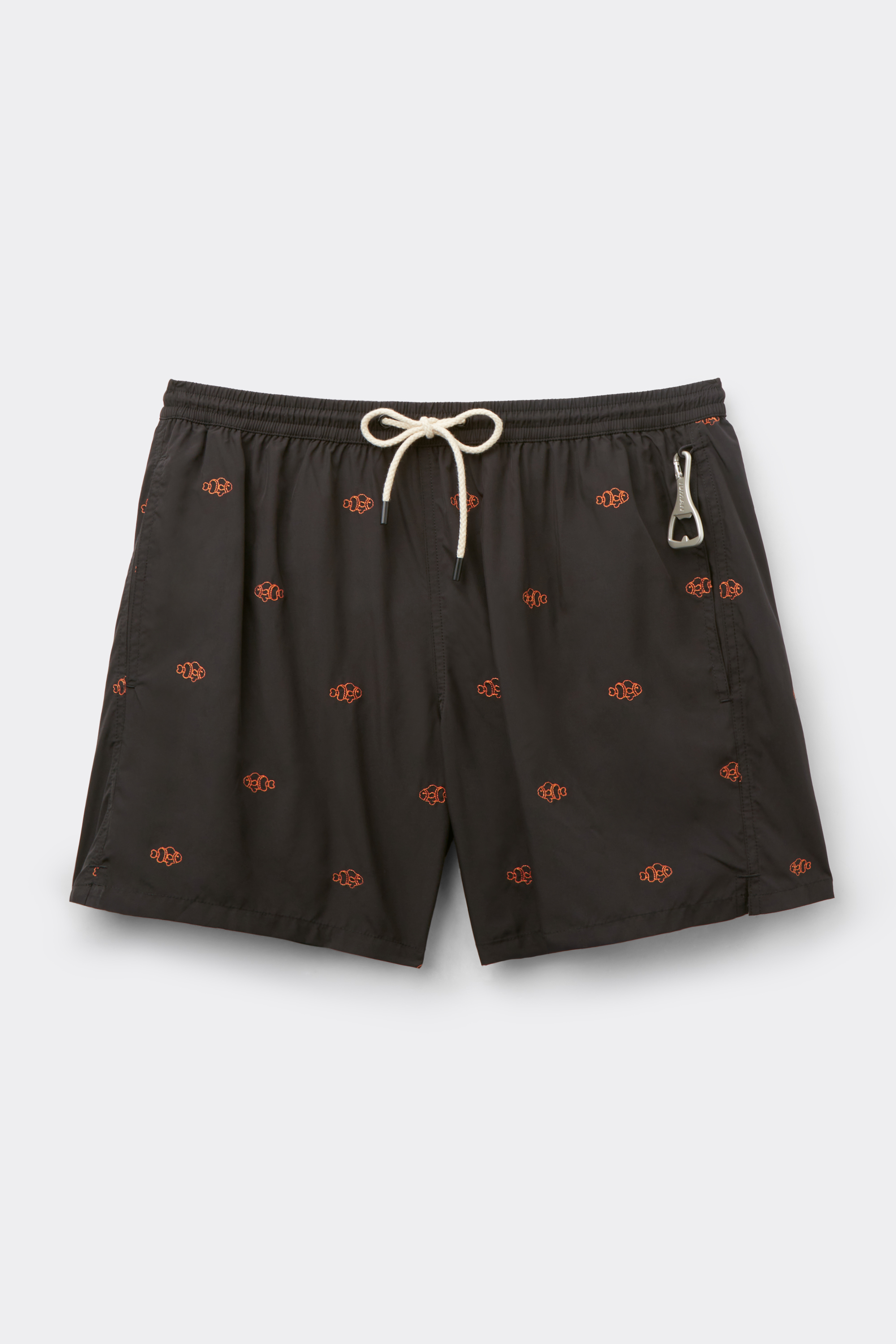 Swim Trunks with Embroidered Clown Fish