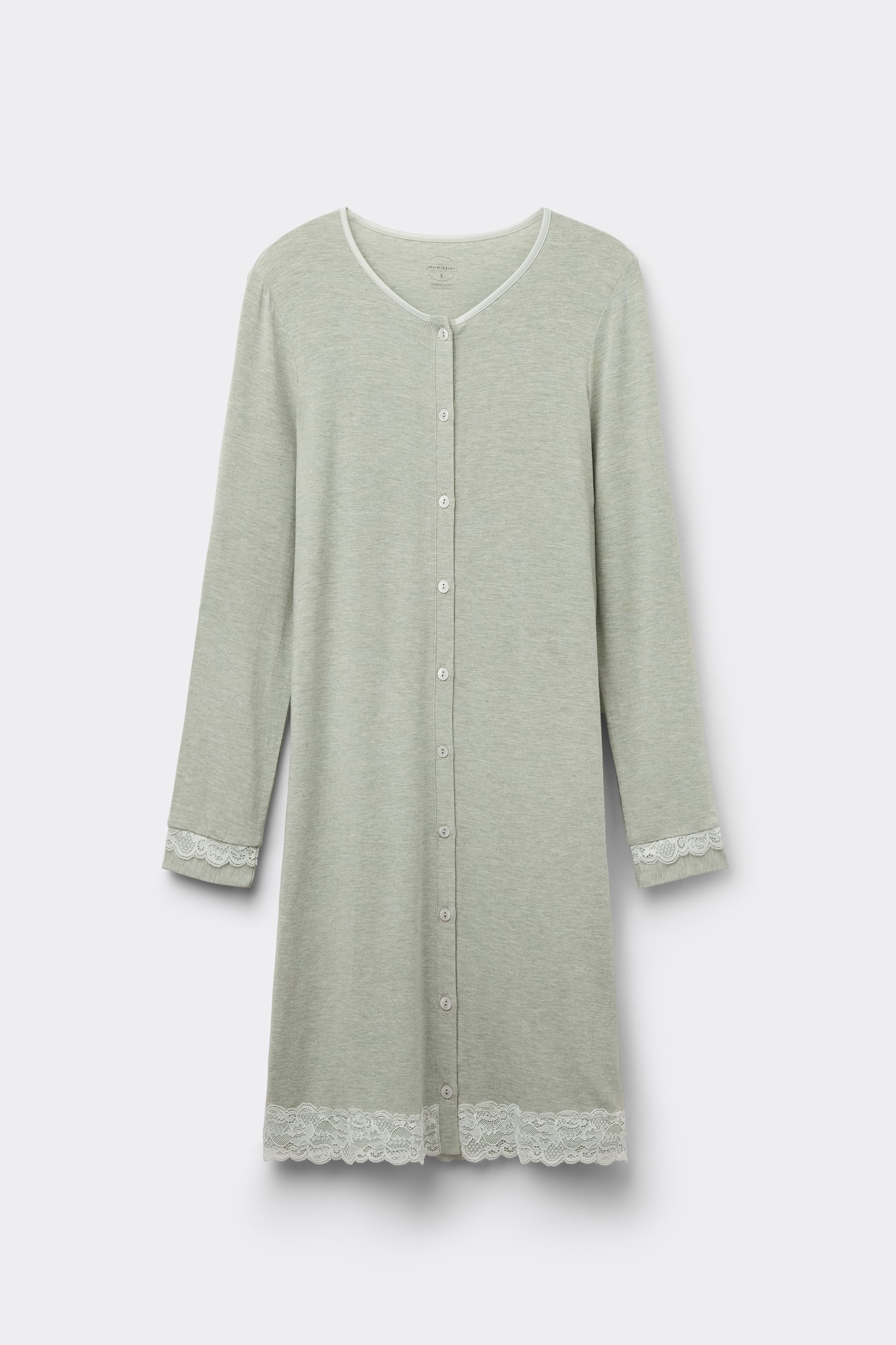 Alternative view of Button-Front Lace Detail Nightdress