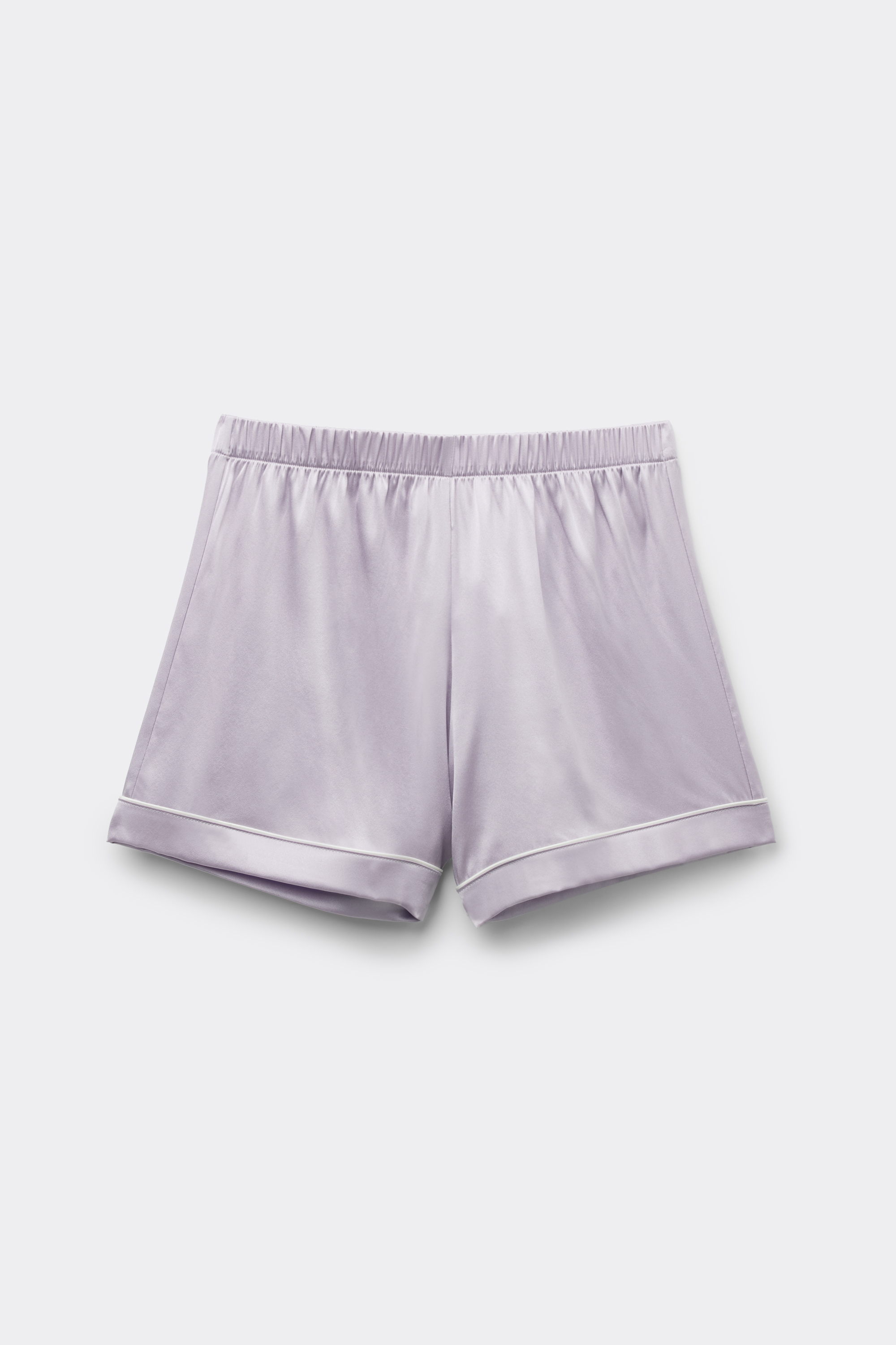 Piped Silk Shorts