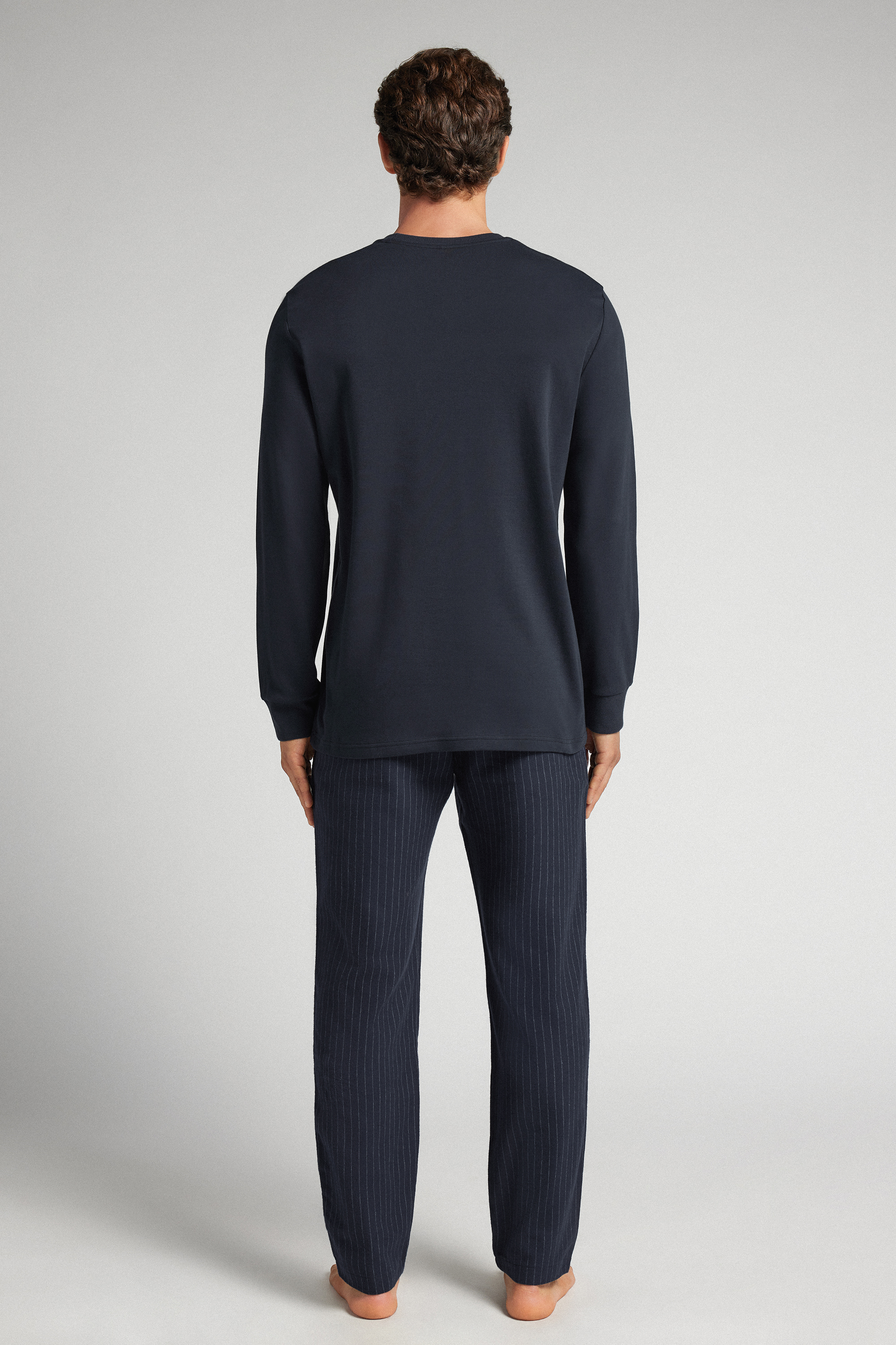 Alternative view of Pinstripe Cotton Full Length Pajamas