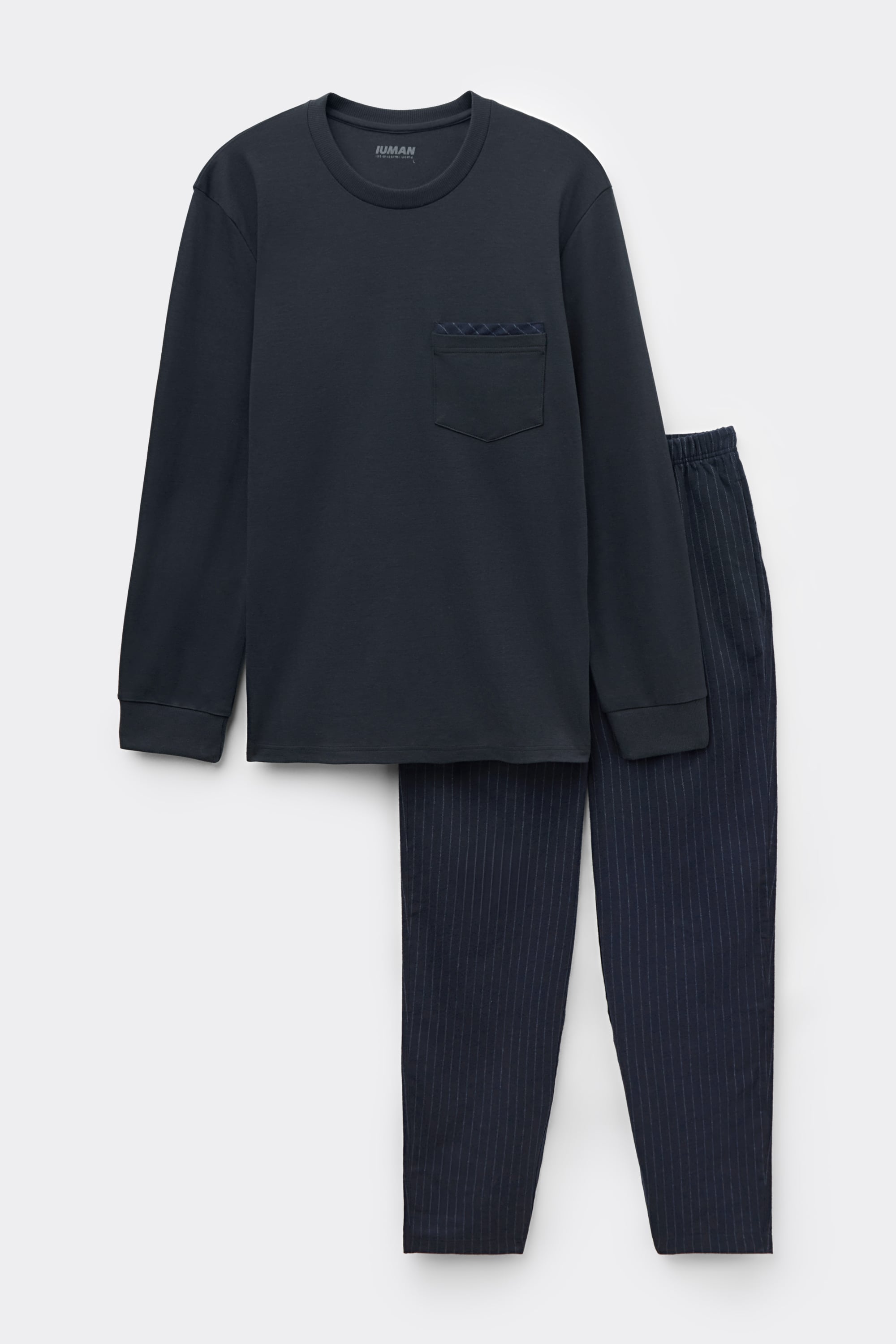 Pinstripe Cotton Full Length Pajamas