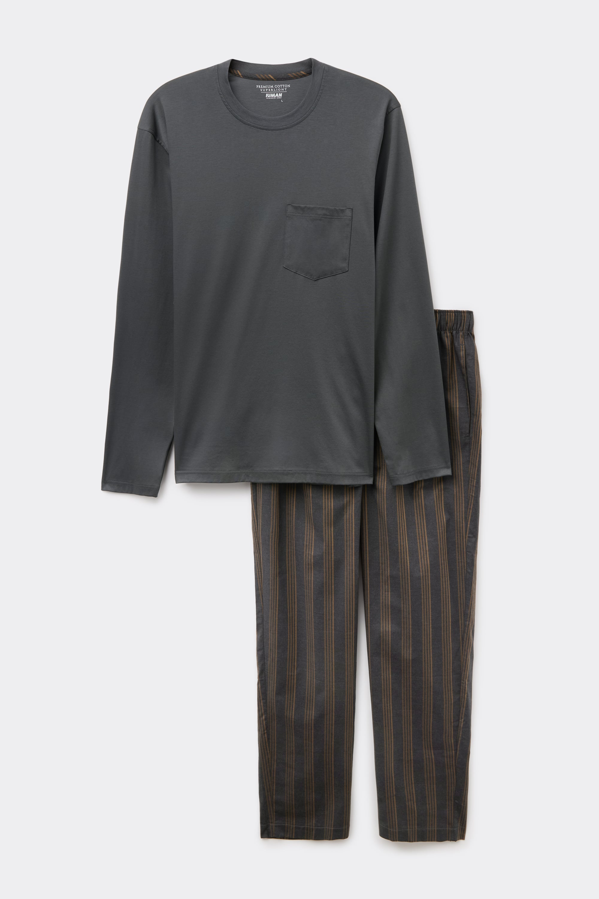 Full Length Pajamas in Mercerized Cotton filo Premium and Cloth