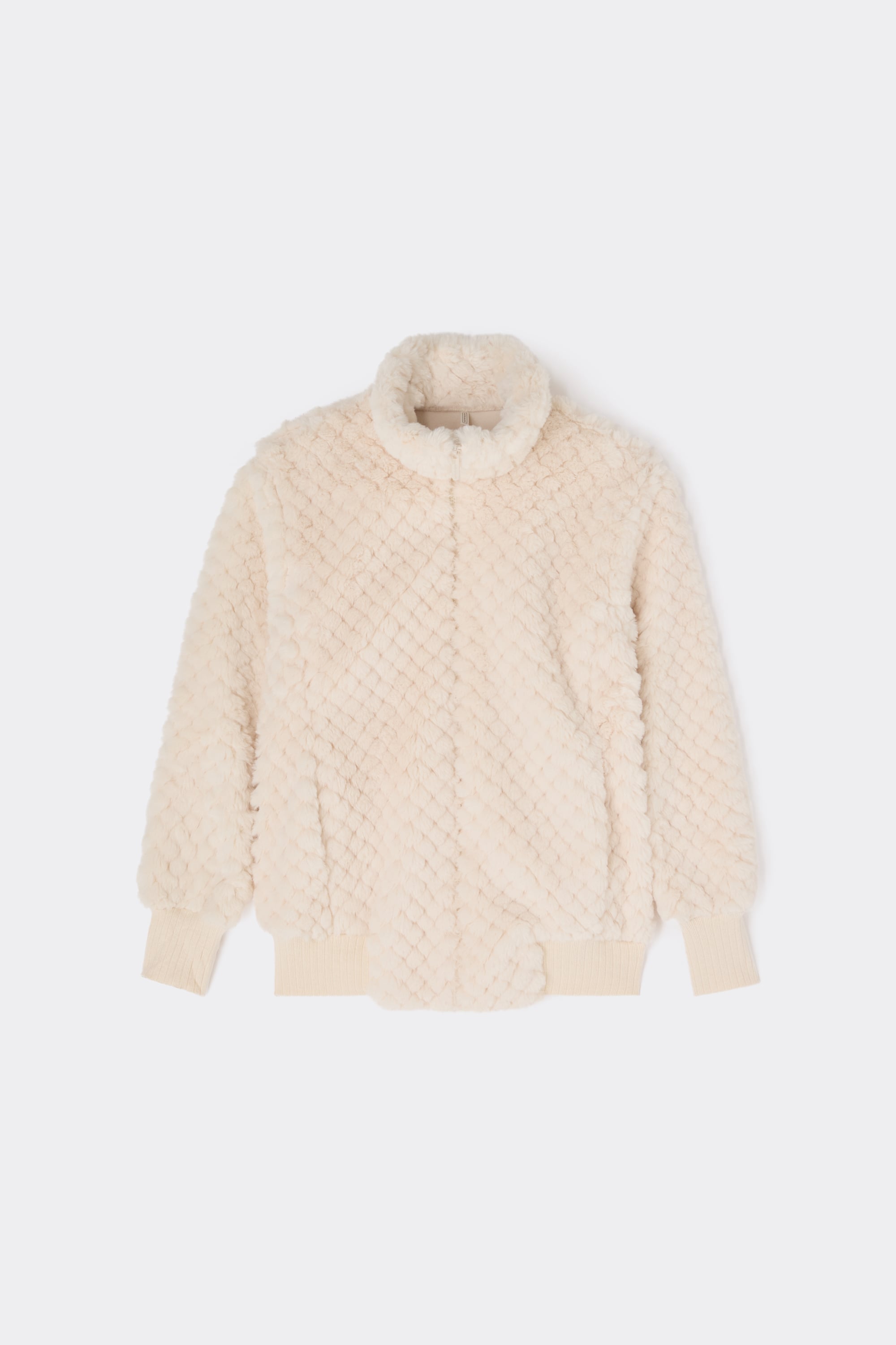 Soft Embrace Fur-Look Bomber Jacket